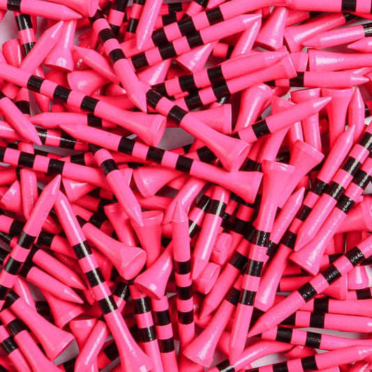 FINGER TEN Golf Tees Wood 3 1/4 2 3/4 Inch Wooden Bamboo 50/120 Count, Durable Biodegradable Colored Bulk Tee 70mm 83mm