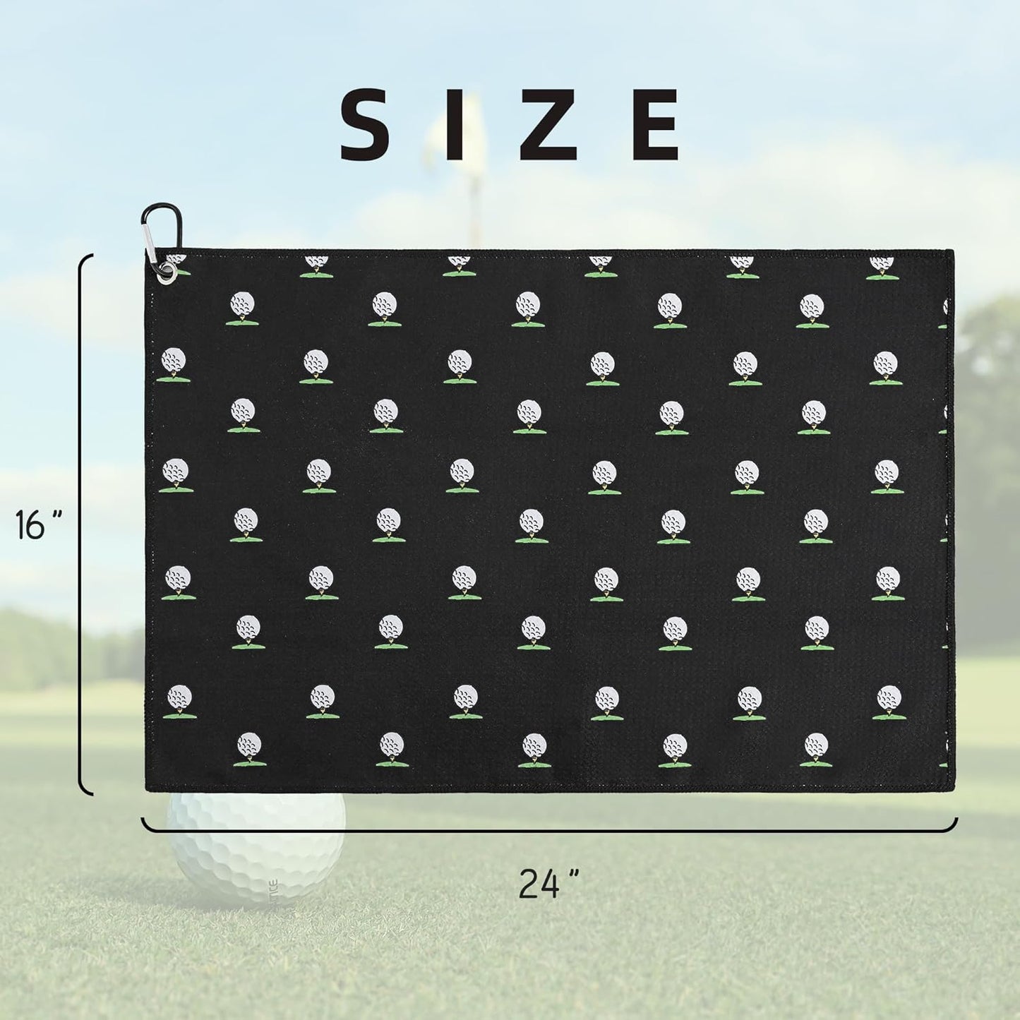 Mile High Life Printed Golf Towel(16"x24"), Brush Tool Kit, Divot Repair Tool, Microfiber Towel，Brush with 2FT Retractable Cord, Repair Tool w Magnetic Golf Ball Marker