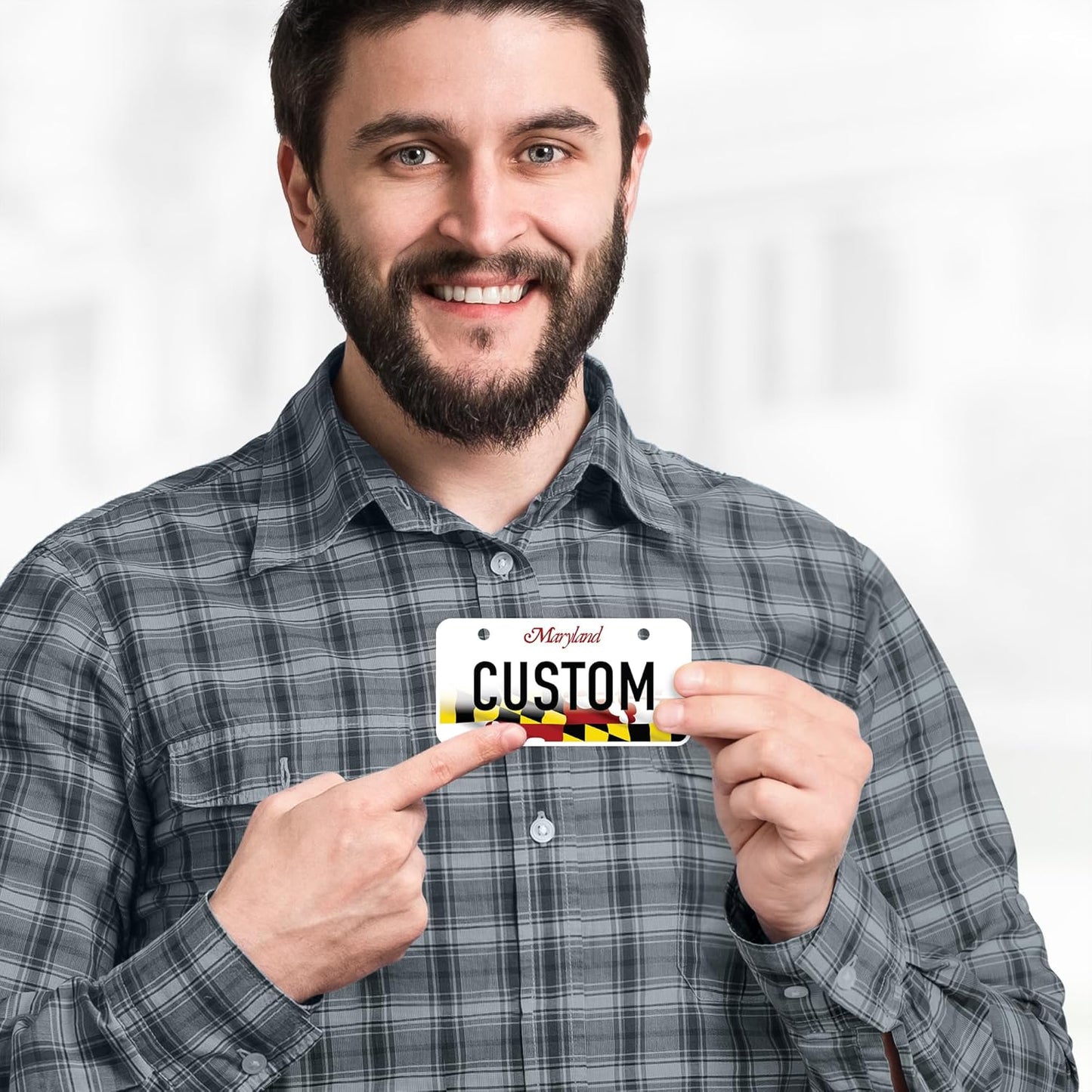 Mini License Plates, Personalized License Plates, Custom for Car, Bikes, ATV, Kids Car, Golf Cart, Jeep, 2x4 Inch, Rust-Free Fade Resistant Aluminum, USA Made by My Sign Center (Maryland)