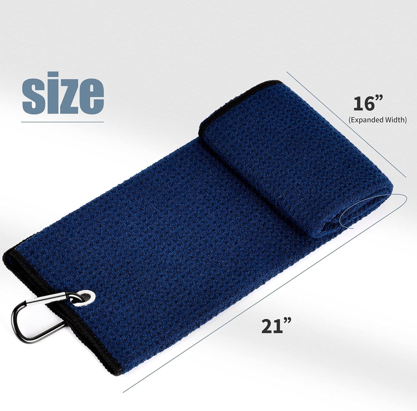 Mile High Life Microfiber Golf Towel with Waffle Pattern | Retractable Club Groove Cleaner Oversize Brush | Foldable Divot Tool with Magnetic Ball Marker | Golf Accessories for Men