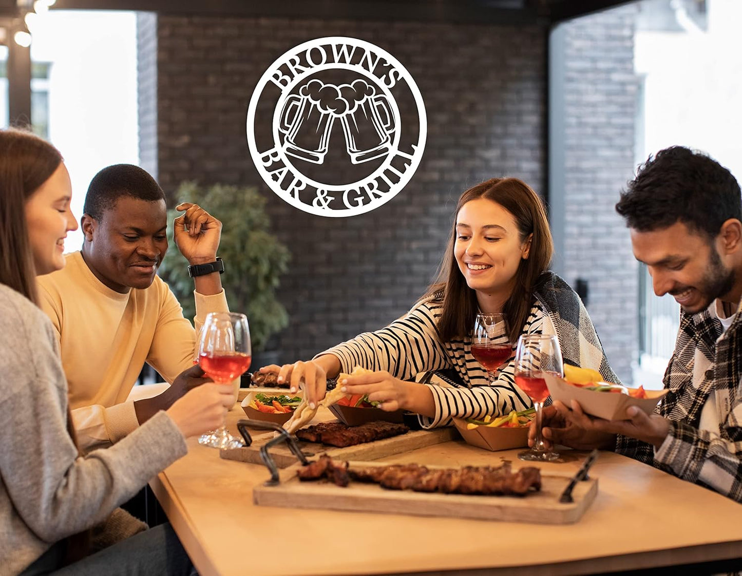 Personalized Brewery Metal Sign, Personalized Beer Mugs Metal sign, Custom Beer Room Decor