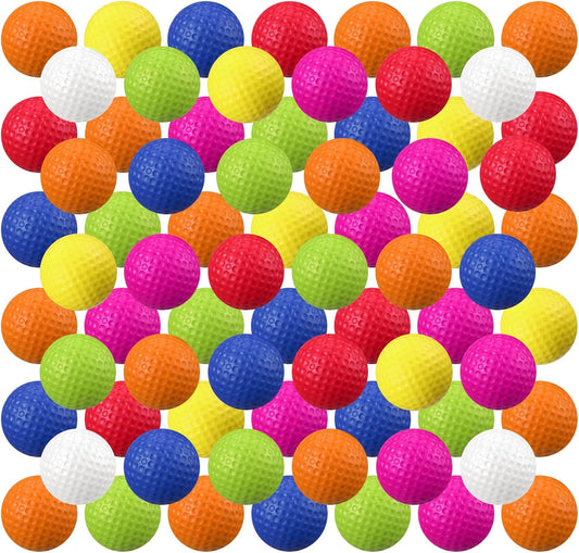 Junkin 80 Pcs Foam Golf Balls Rubber Practice Balls Realistic Feel and Flight Sport Training for Indoor or Outdoor Backyard Golf Training