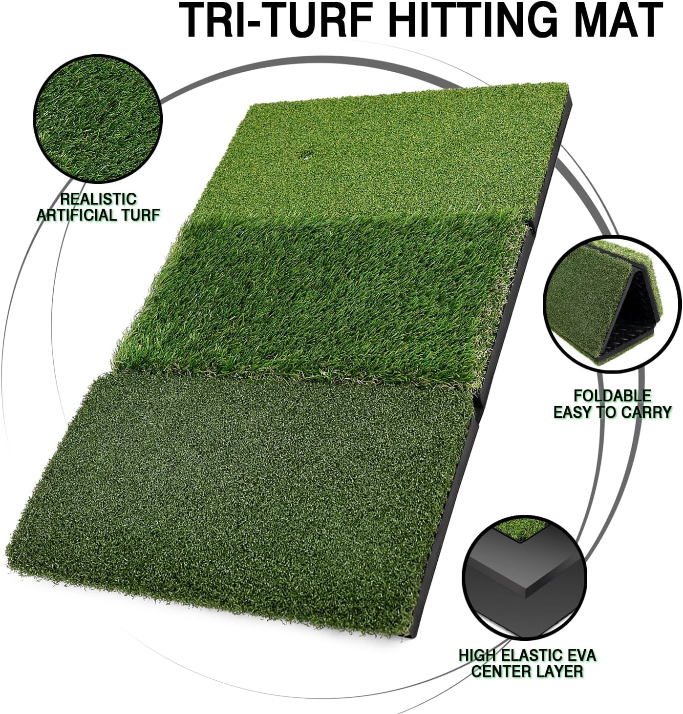 Professinoal Golf Chipping Net with Golf Hitting Mat,12 Practice Foam Balls and 2 Pixing Pins, for Indoor and Outdoor Target Chipping Training