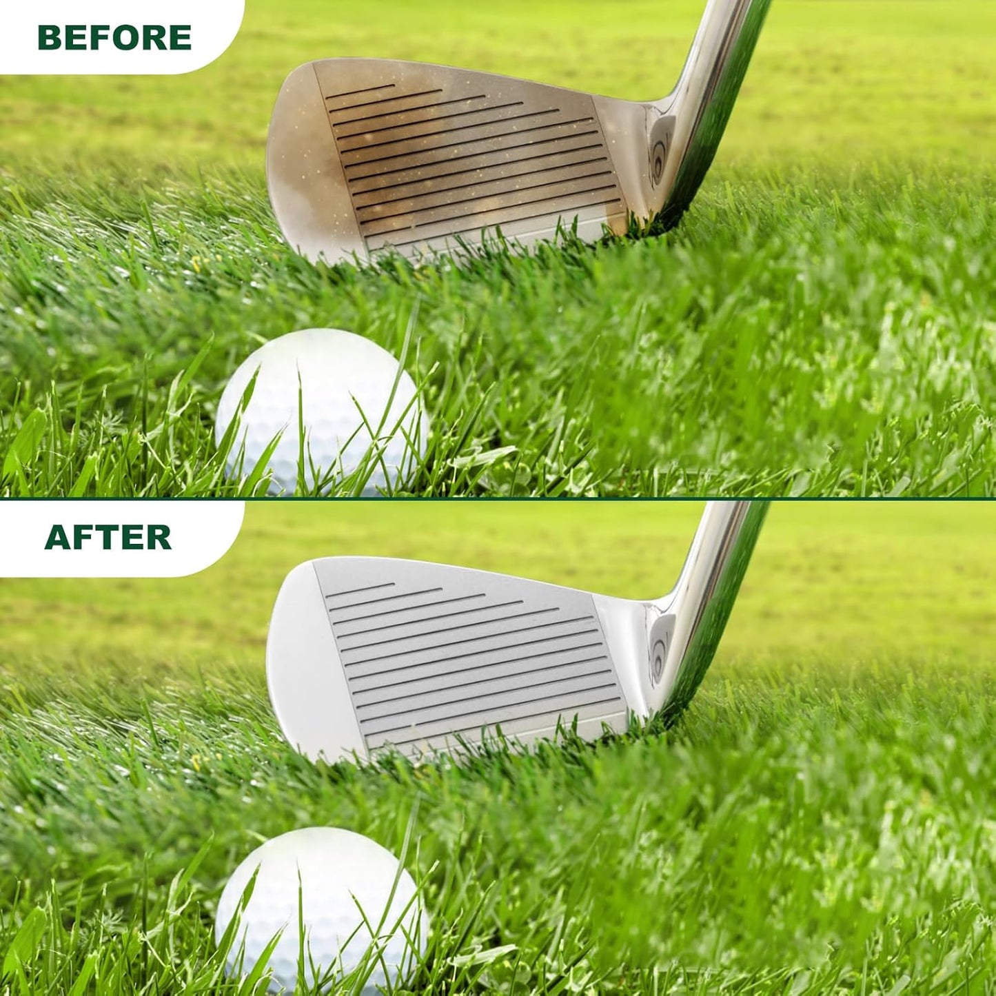 Golf Club Cleaning Kit–Clean, Polish, and Restore Irons, Drivers, Putters, Instant Rust, Buildup, Scuff–Golf Club Polishing Kit with Golf Club Cleaner, Polish, Solvent–Golf Accessories