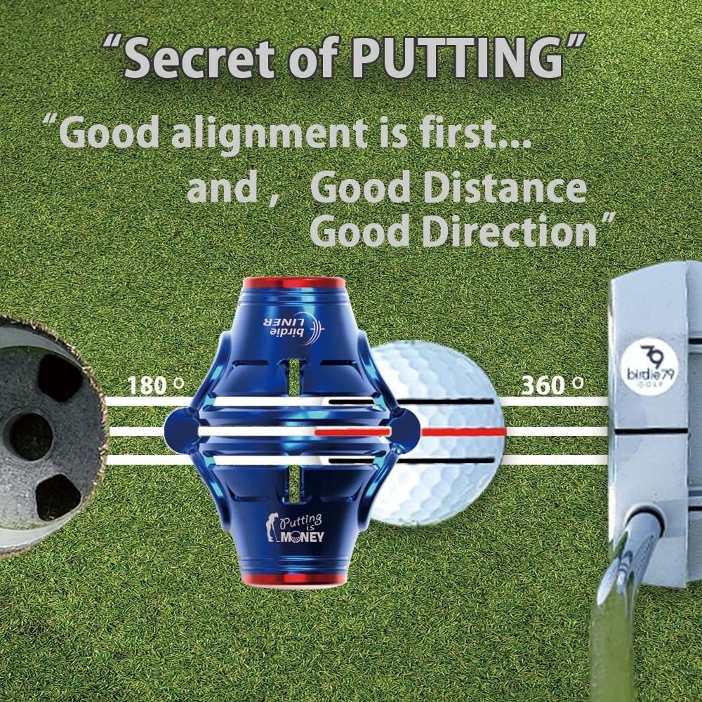 360-Degree Golf Ball Marker Alignment Tool Kit with 3-Color Pens and Gift Box.