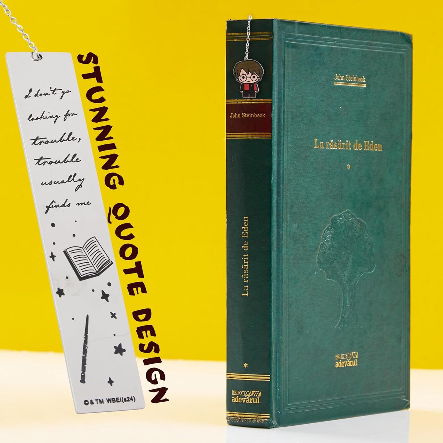 Harry Potter Metal Bookmark with Hanging Charm Golden Snitch Hogwarts Reading Gifts Book Lovers Gift Box (Harry Potter)