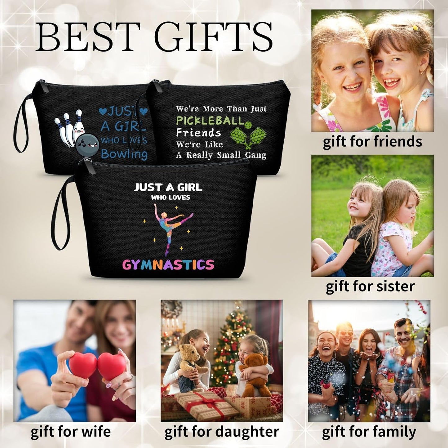 Gymnastics Accessories - Girls Gymnastics Makeup Bag & Birthday Gift