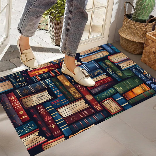 Vintage Book Indoor Door Mat,Front Door Mat Outside Entrance,17x29.5 in,Non-Woven Fabrics Non Slip Floor Doormat,Welcome Mats Entryway Rug Doormats for Kitchen Bedroom Living Room Decor Gifts
