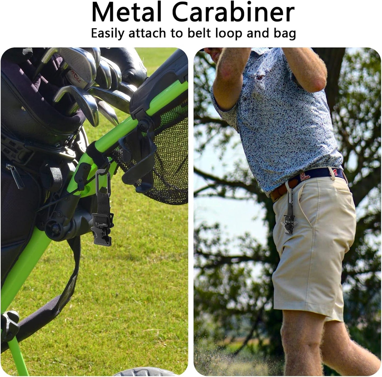 Xxerciz Golf Glove Clip and Belt Holder, Work Safety Glove Keeper With Metal Clips Carabiner for Construction Gloves, Golf Accessories for Men