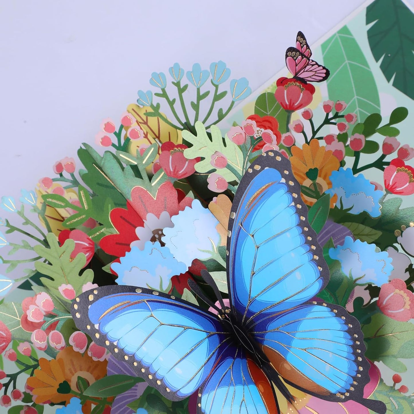 3D Butterfly Greeting Cards, Flowers Pop Up Birthday Cards, for Mom, Sister, Grandmother, Wife, Daughter, and other women, with envelope