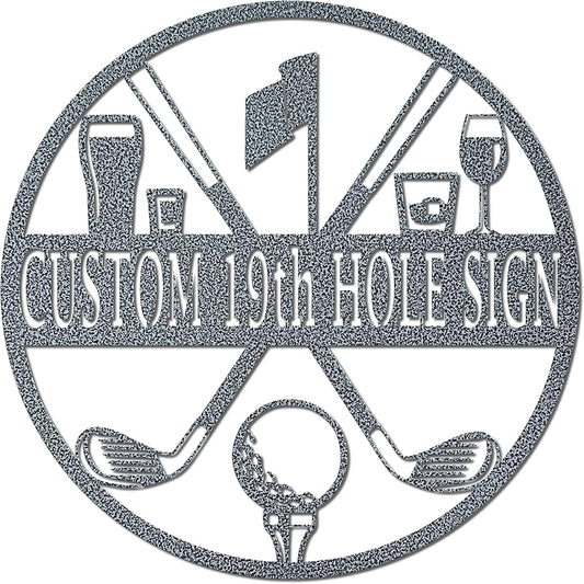 19th Hole Custom Golf Sign