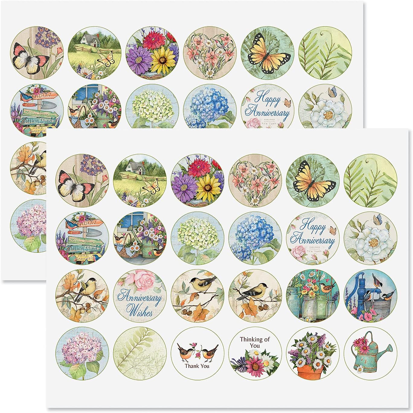 Current Susan Winget Studio All Occasion Value Pack With Seals - 40 Cards & Envelopes, Celebration, Get Well, Sympathy, Birthday, Holiday, & Greeting Variety, Large 5" x 7" Assortment, 20 Design Set