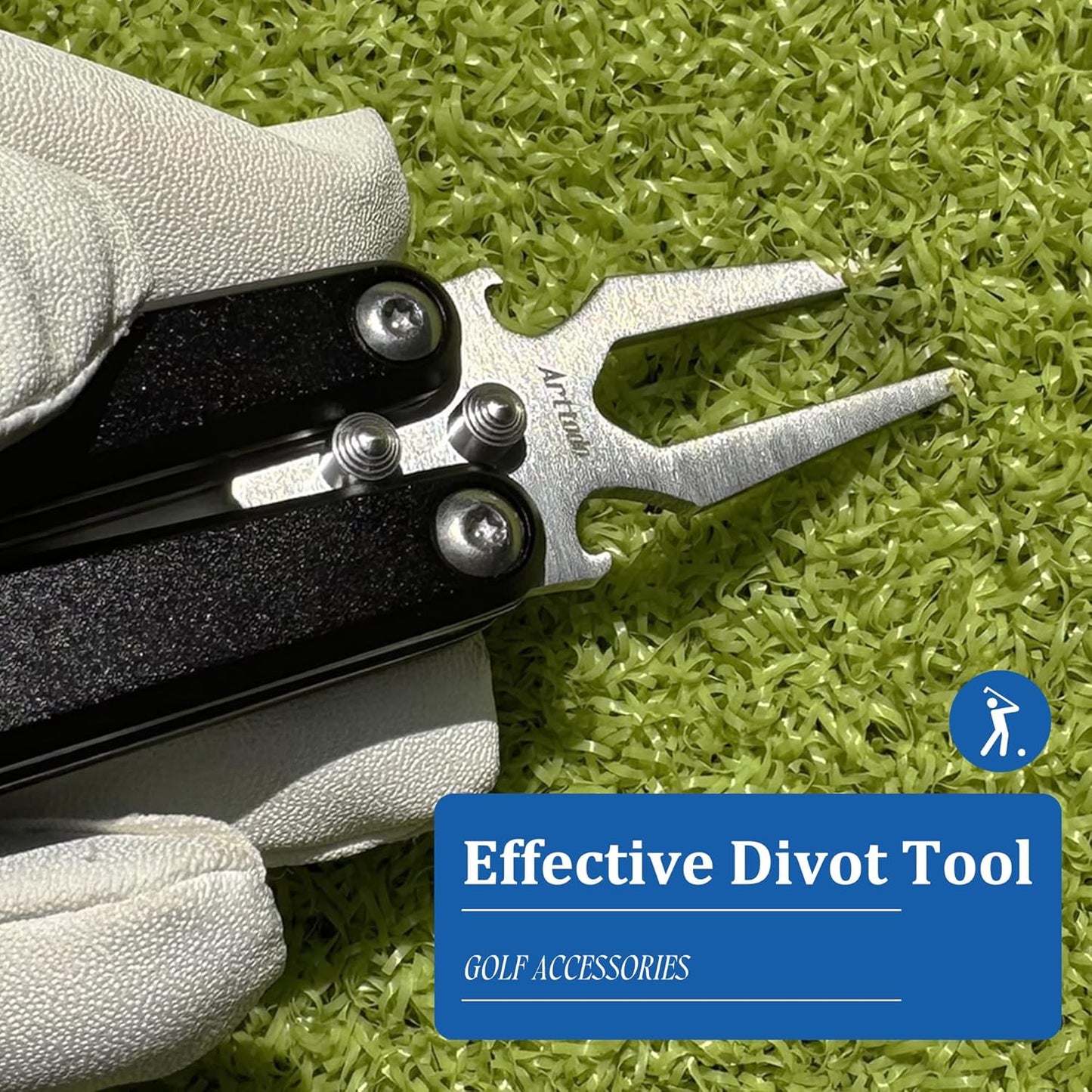 Golf Divot Repair Tool, Stainless Steel Foldable Divot Tool & Golf Divot Tool with Bottle Opener, Golf Accessories for Men and Women