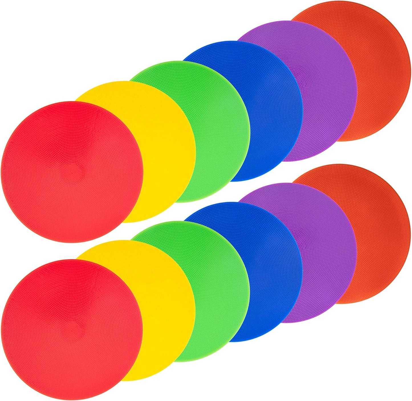 Spot Markers 9 Inch Non Slip Rubber Floor Markers Flat Field Cones Poly Dots for Soccer Basketball Sports Speed Agility Training and Drills