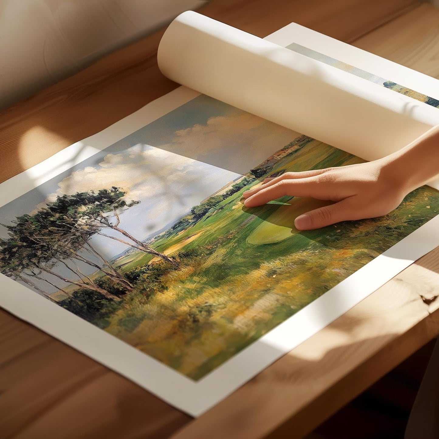 Vintage Golf Course Premium Giclee Fine Art Prints - Antique Style Golf Course Painting Posters, Golf Wall Art, Aesthetic Golfing Poster for Home Office Decor, Ready to Frame