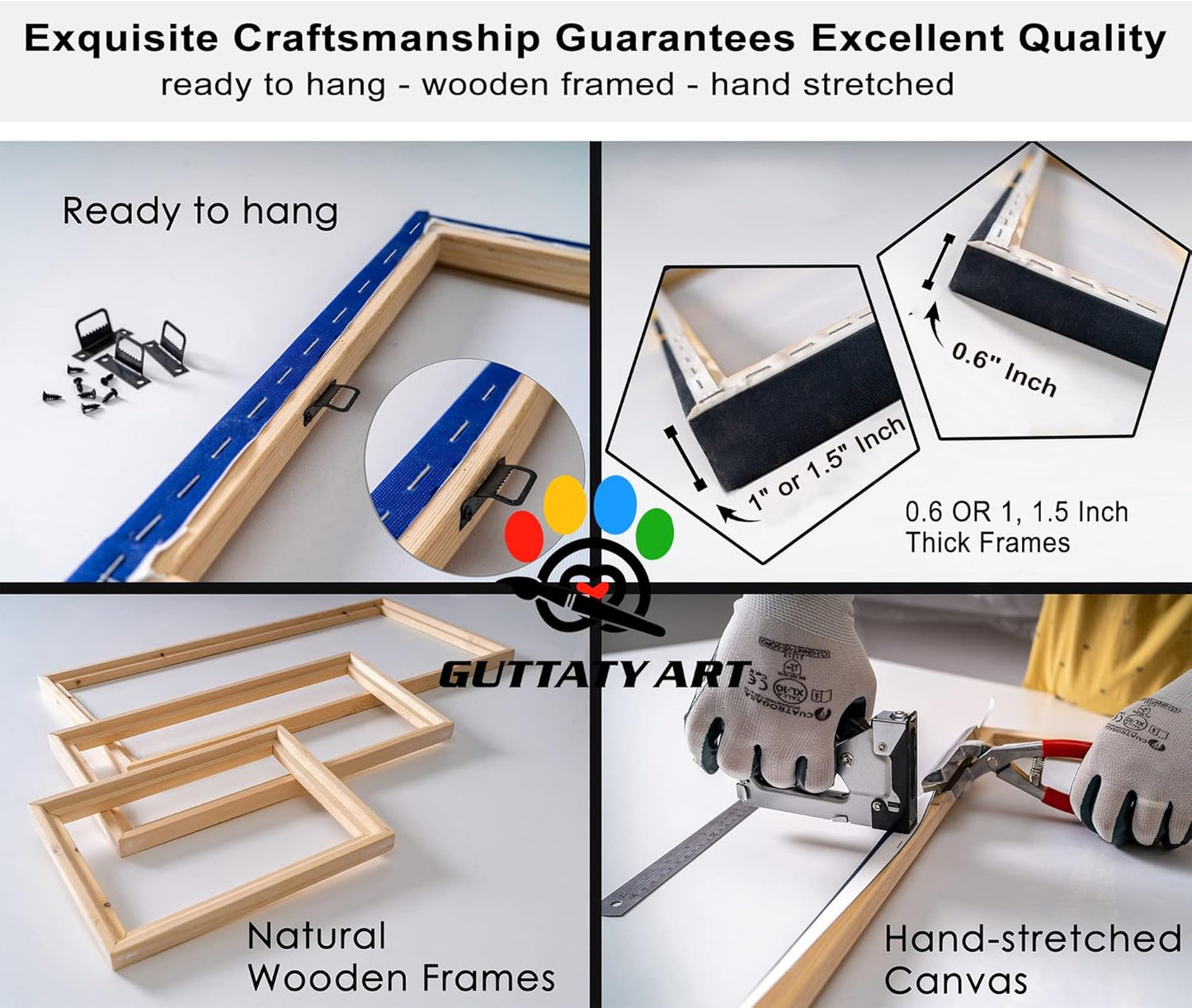 GUTTATY Golf Wall Art, Golf Pictures Posters Canvas Print Wall Decor for Golfer's Man Cave Home Ofice Ready to Hang (28x40 Inches)