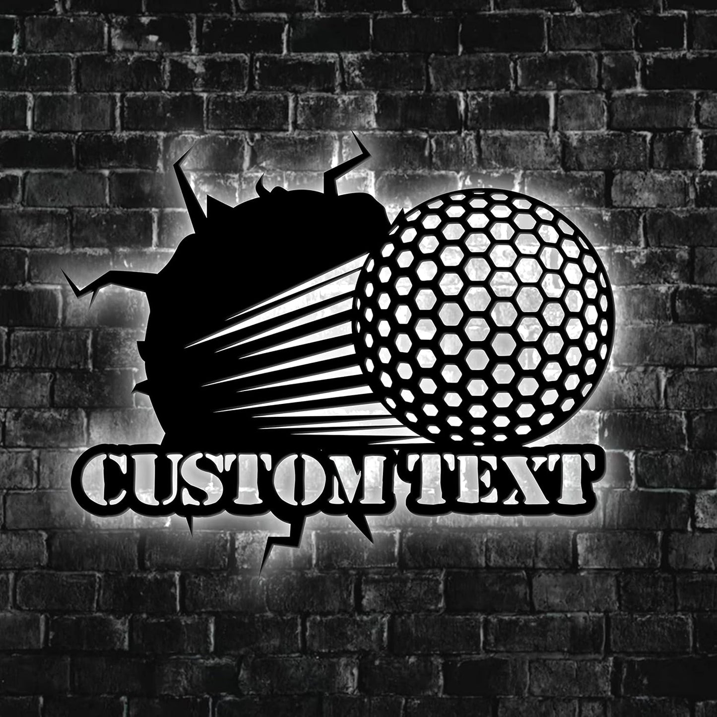Personalized Golf Ball Decor For Boys Room, Custom Golf Metal Sign With LED Light, Home Decor, Gift For Dad, Son, Sports Lovers, Christmas Gift