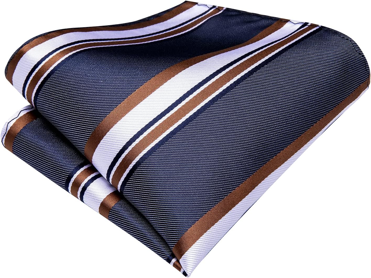 Dubulle Mens Paisley Striped Tie WOVEN Necktie for Men and Handkerchief Cufflinks Set Wedding Formal Business