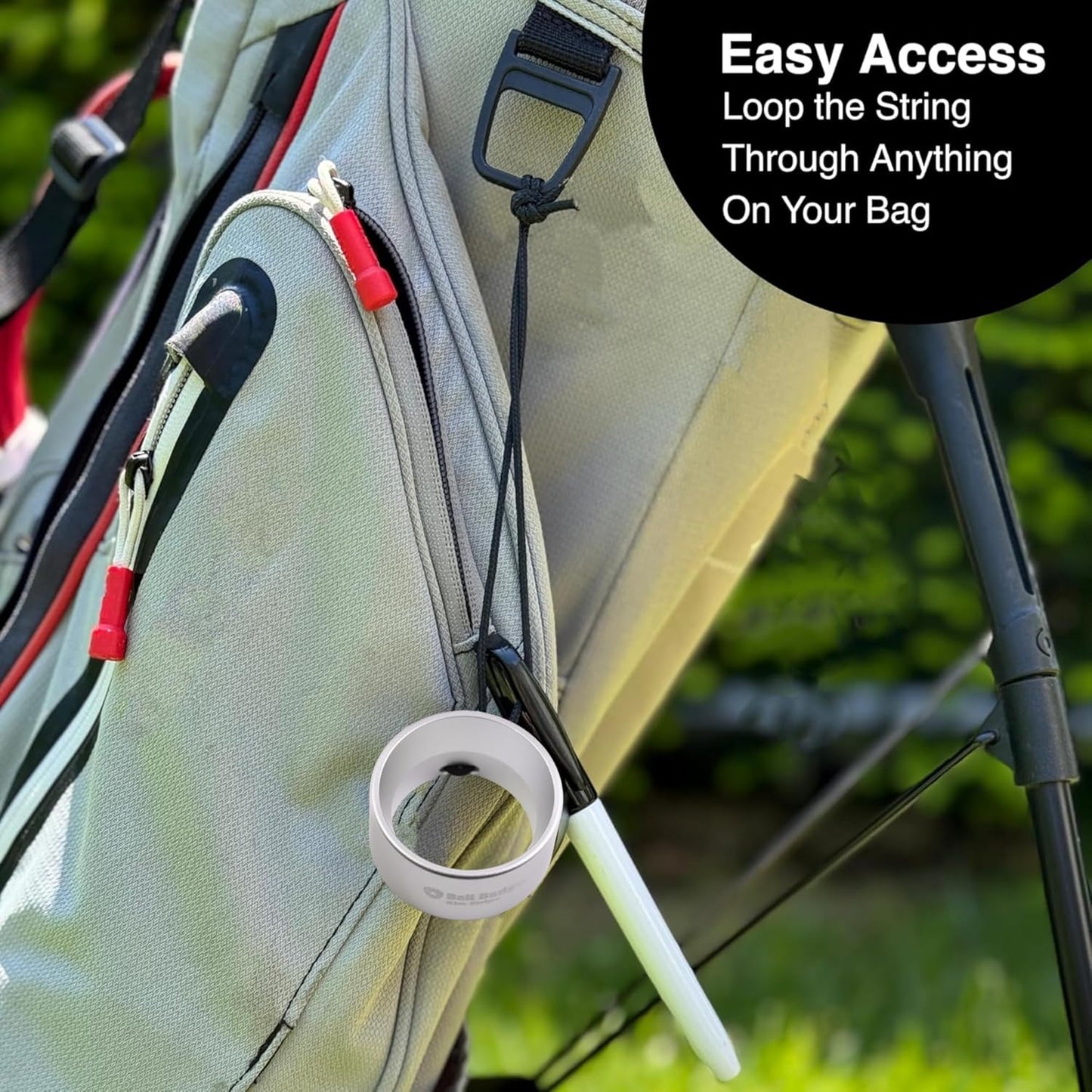 Ball Badge Aim Stripe - 360 Degree Golf Ball Line Marker Kit with Golf Bag Attachment for Perfect Alignment and Precision Putting