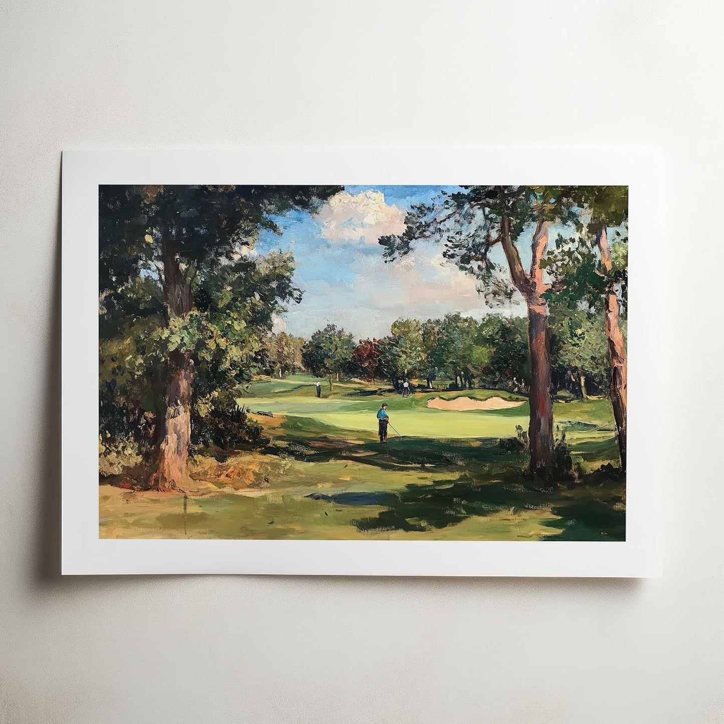 Vintage Golf Course Premium Giclee Fine Art Prints - Antique Style Golf Course Painting Posters, Golf Wall Art, Aesthetic Golfing Poster for Home Office Decor, Ready to Frame