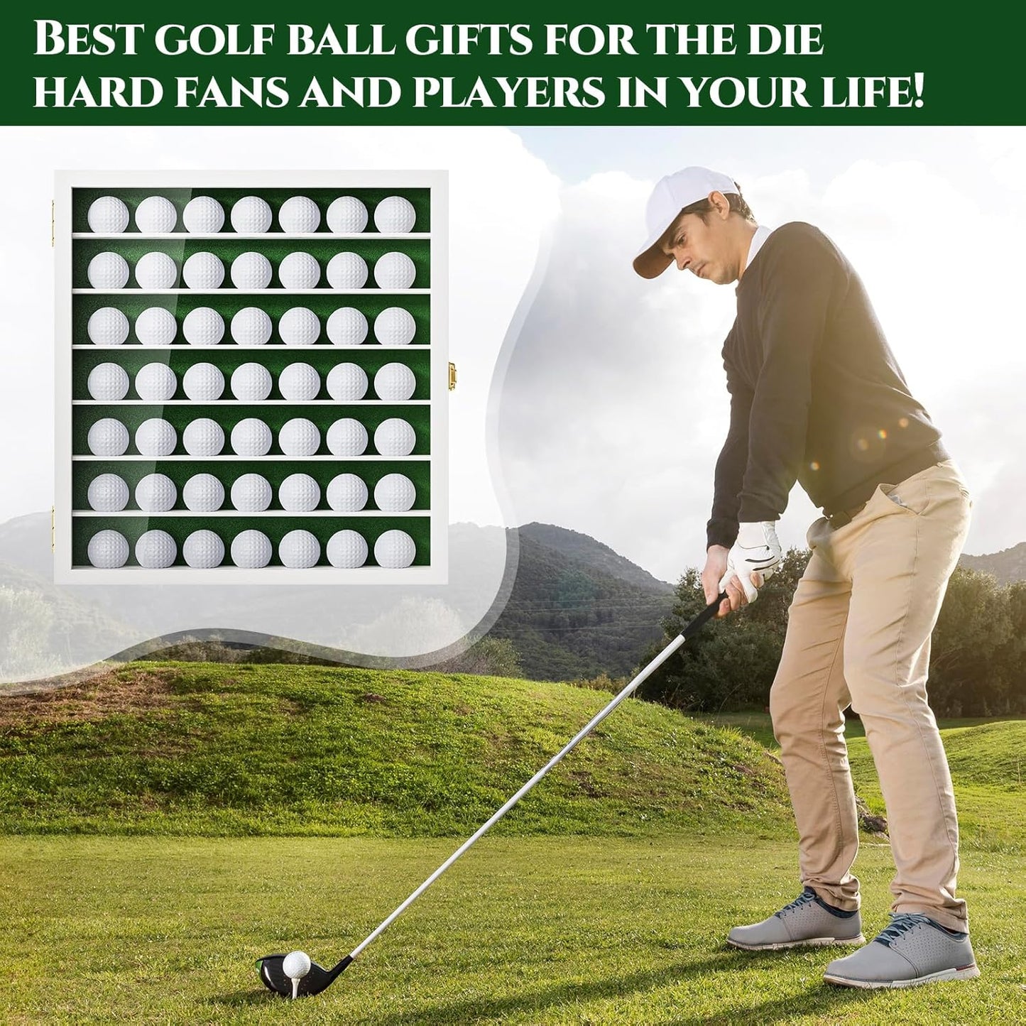 TJ.MOREE Golf Ball Display Case for 49 Balls