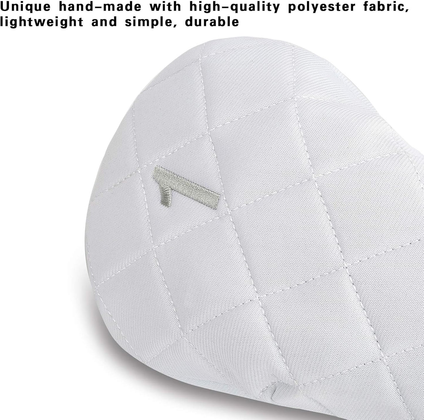 Golf Head Covers Driver Fairway #3#5 Hybrid USA Flag for Club Men Women, (Black or White)