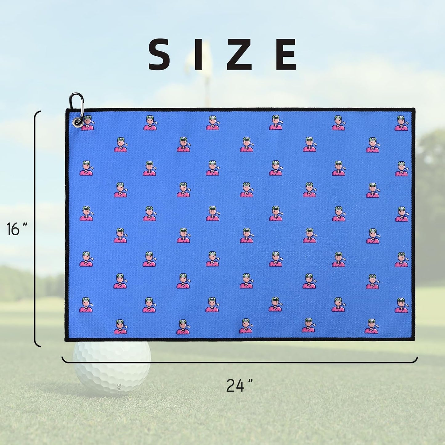 Mile High Life Printed Golf Towel(16"x24"), Brush Tool Kit, Divot Repair Tool, Microfiber Towel，Brush with 2FT Retractable Cord, Repair Tool w Magnetic Golf Ball Marker