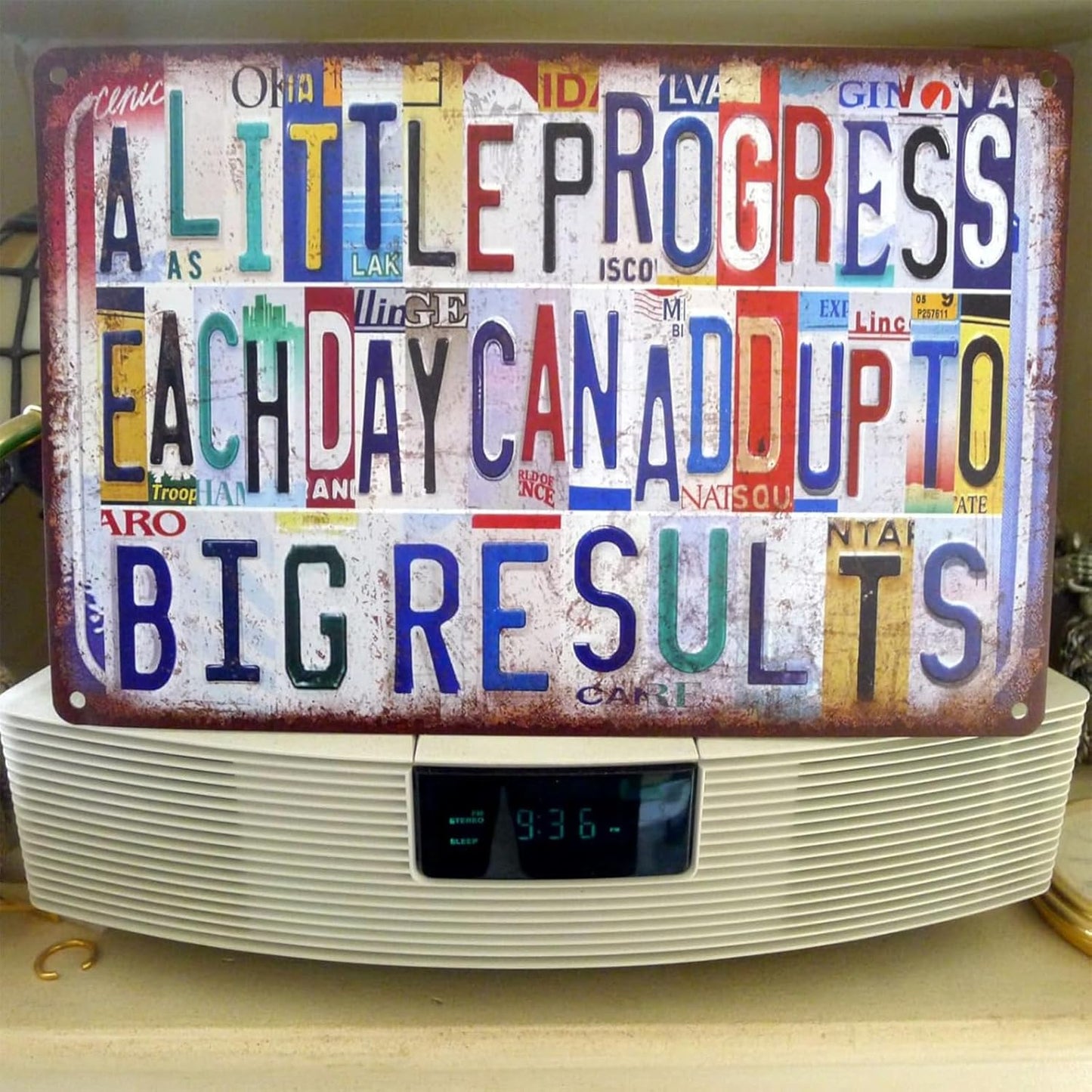 Vintage Gym Room Wall Decor Metal Sign Tin Signs Poster - Welcome To The Gym Room No Excuses Just Results