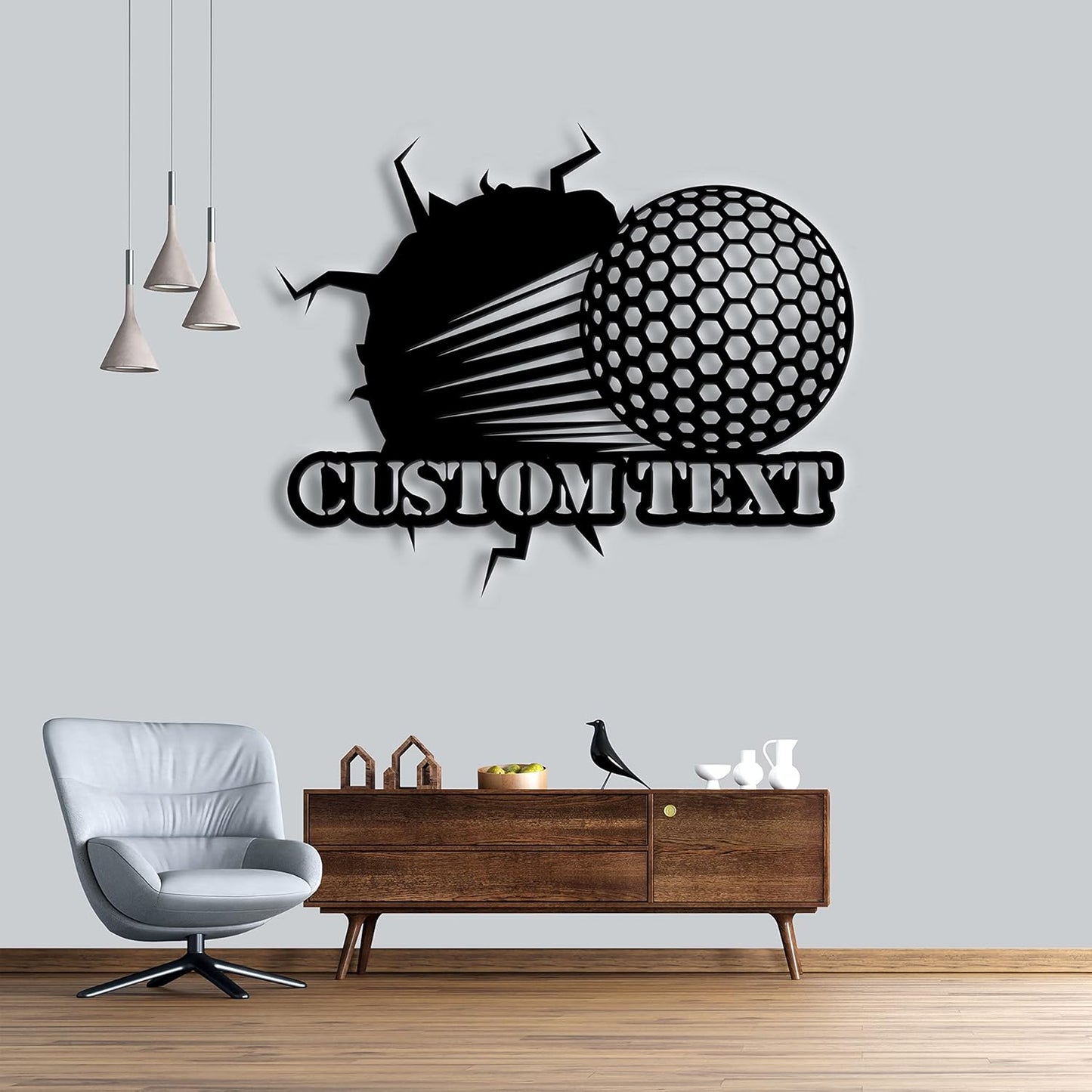 Personalized Golf Ball Decor For Boys Room, Custom Golf Metal Sign With LED Light, Home Decor, Gift For Dad, Son, Sports Lovers, Christmas Gift