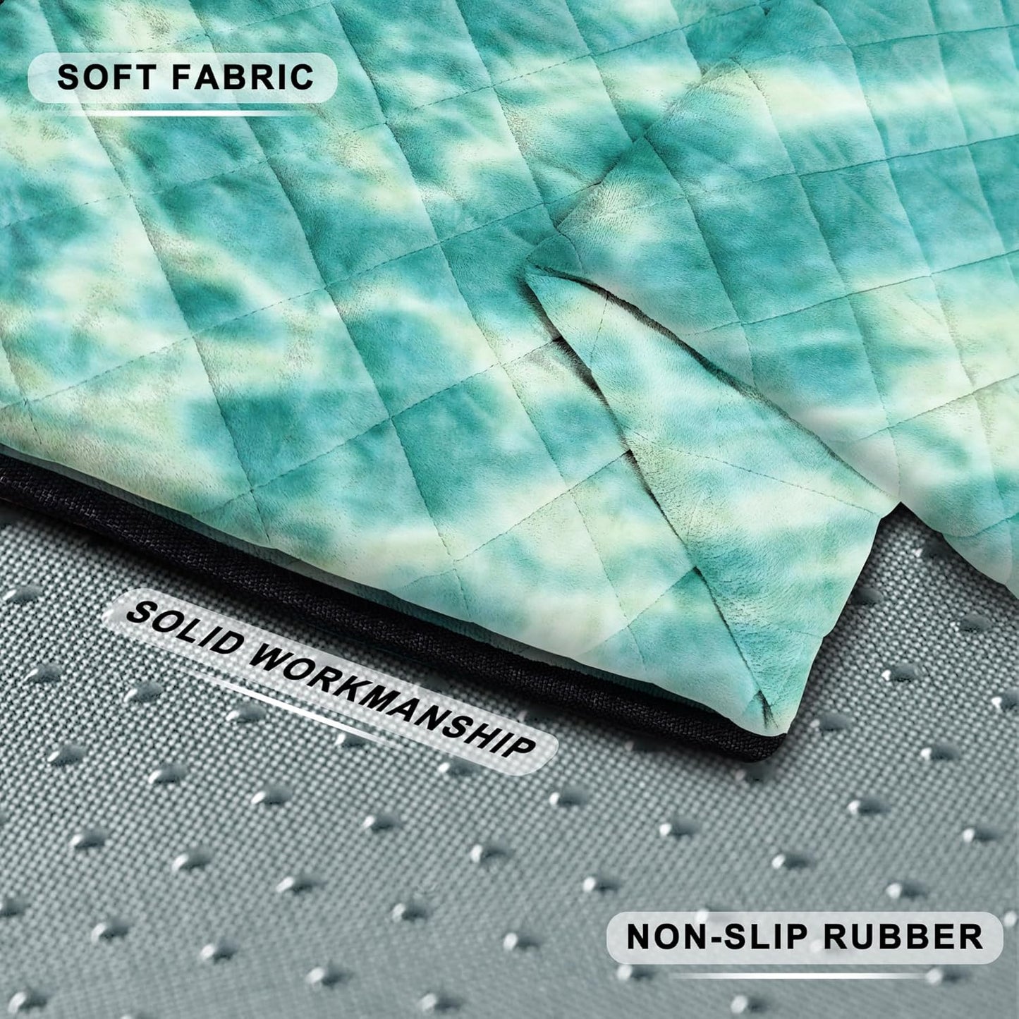 YOKYHOM Golf Cart Seat Covers, Golf Cart Seat Blanket, Bright and Unique Colors, Soft and Comfortable, Suitable for EZGO, Yamaha, Club Car and Other Two-Seat Golf Carts, 51" x 30", Blue Green