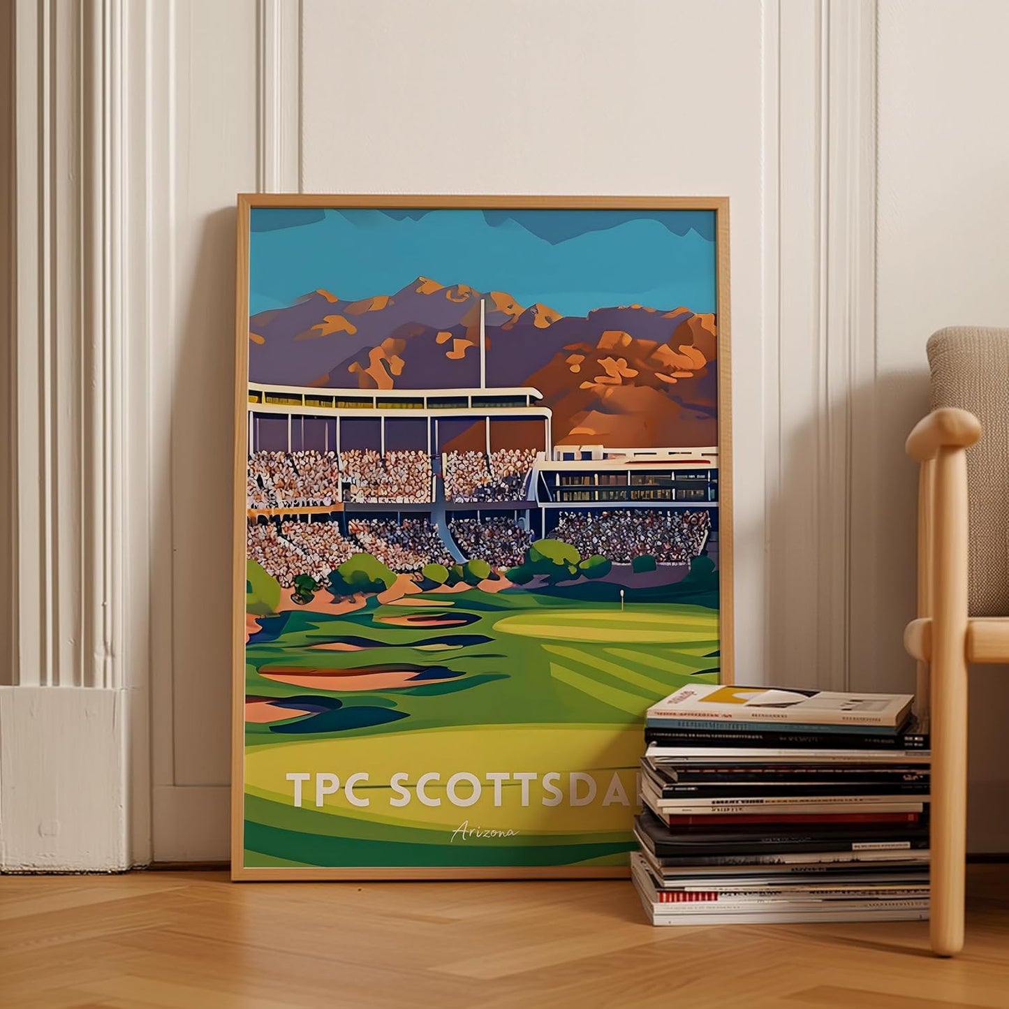 Golf Course Premium Giclee Fine Art Prints - Augusta, Pebble Beach, Pinehurst, Golf Course Posters, Golf Wall Art, Aesthetic Poster for Home Office Decor, Ready to Frame