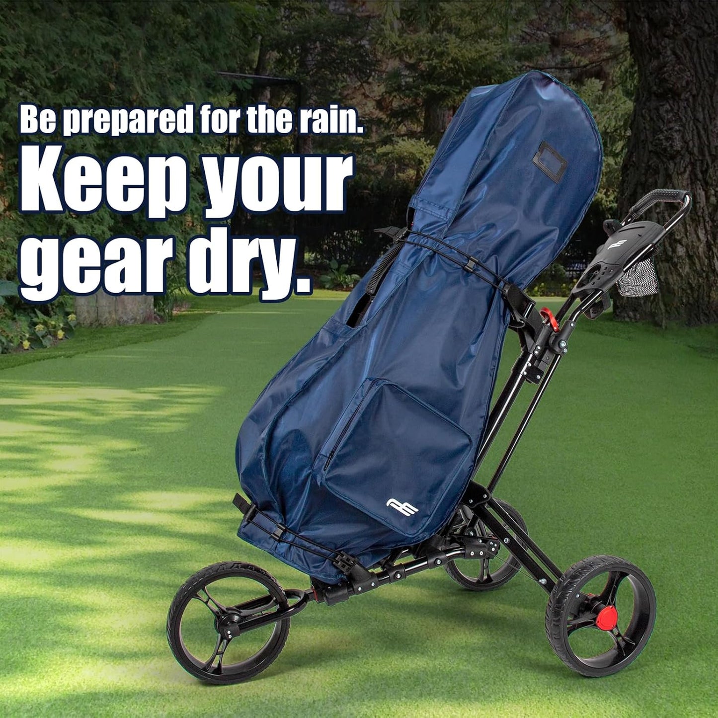 Golf Bag Travel Rain Cover, 300D PVC Waterproof Cover for Golf Club Bag, Durabale, Lightweight and Easy to Maneuver