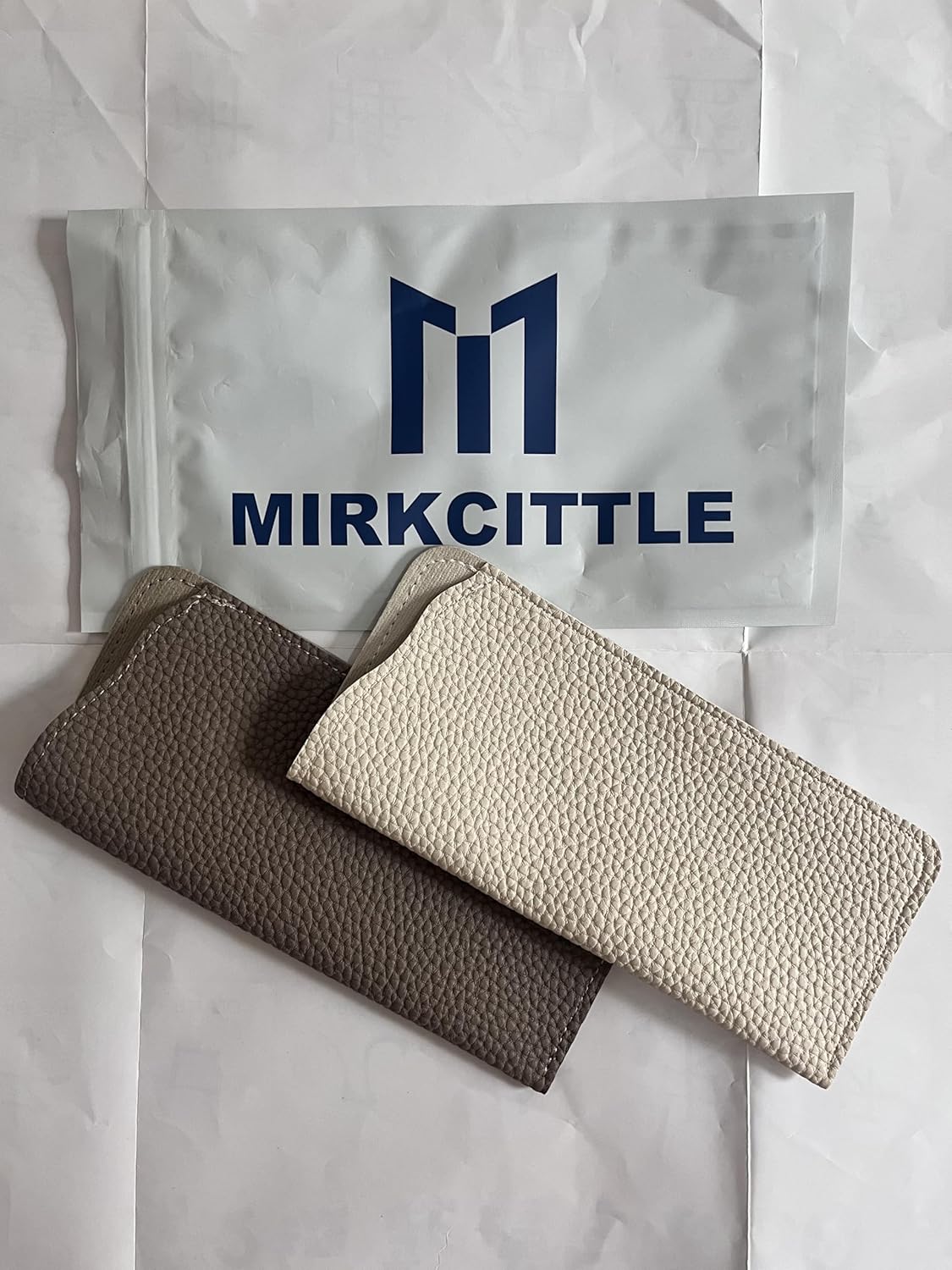 Mirkcittle Cases for eyeglasses 2 Pack Soft Leather for Women Men Fashion PU Sunglasses Pouch Portable Travel Glasses Cases