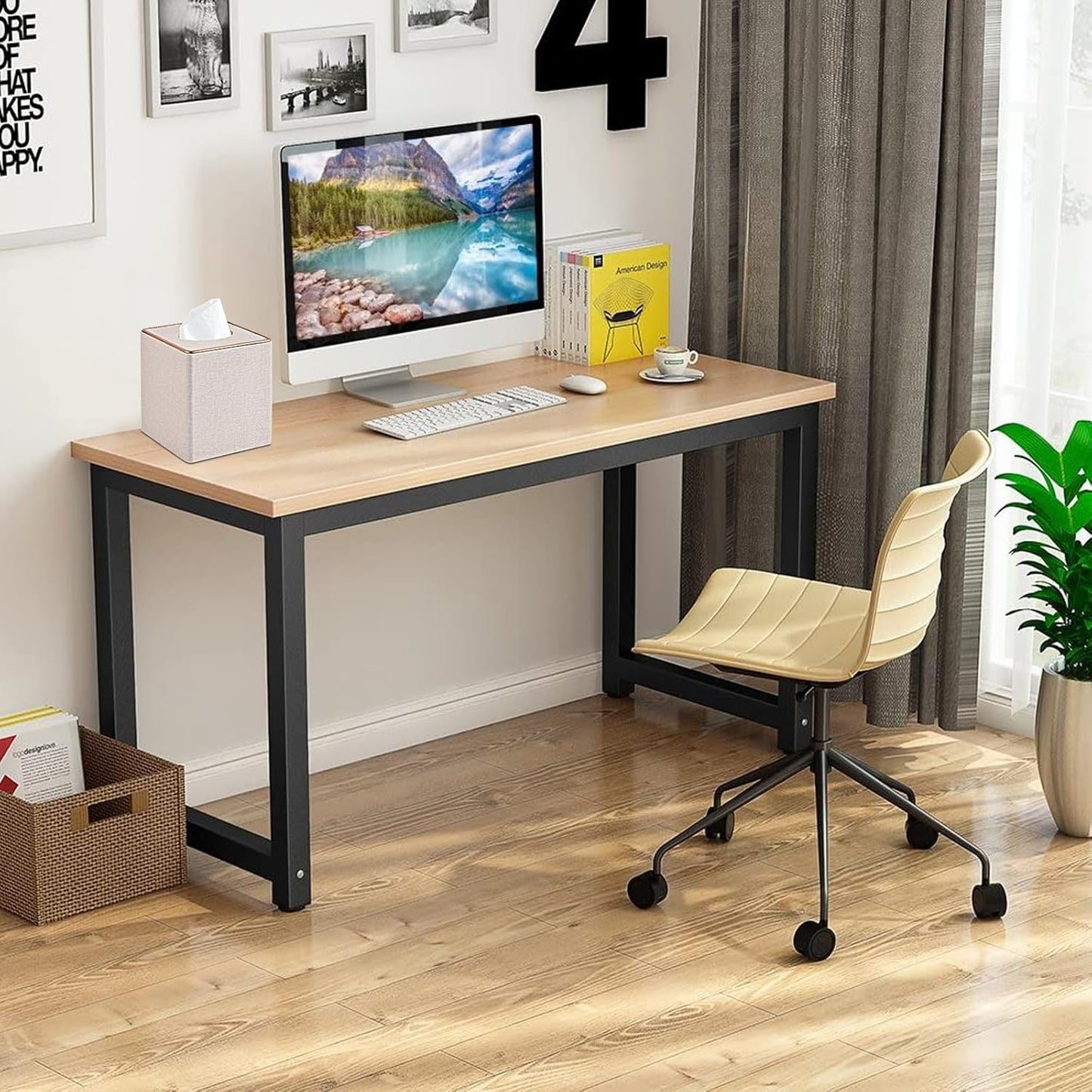 Tissue Box Cover Square Tissue Box Holder PU Leather Facial Organizer with Magnetic Bottom,Decorative Napkin Caddy for Vanity Dresser Night Stand Table Countertop Home Office Car,Beige