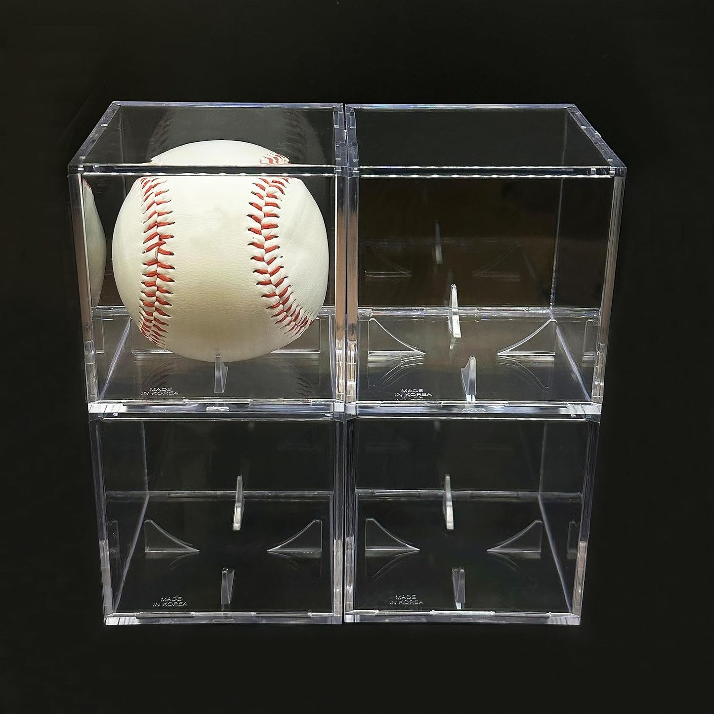Baseball & Golf Ball Display Case Acrylic Cube Square Clear Memorabilia Display & Storage Sports Official Baseball Accessories (Baseball Case, Standard)
