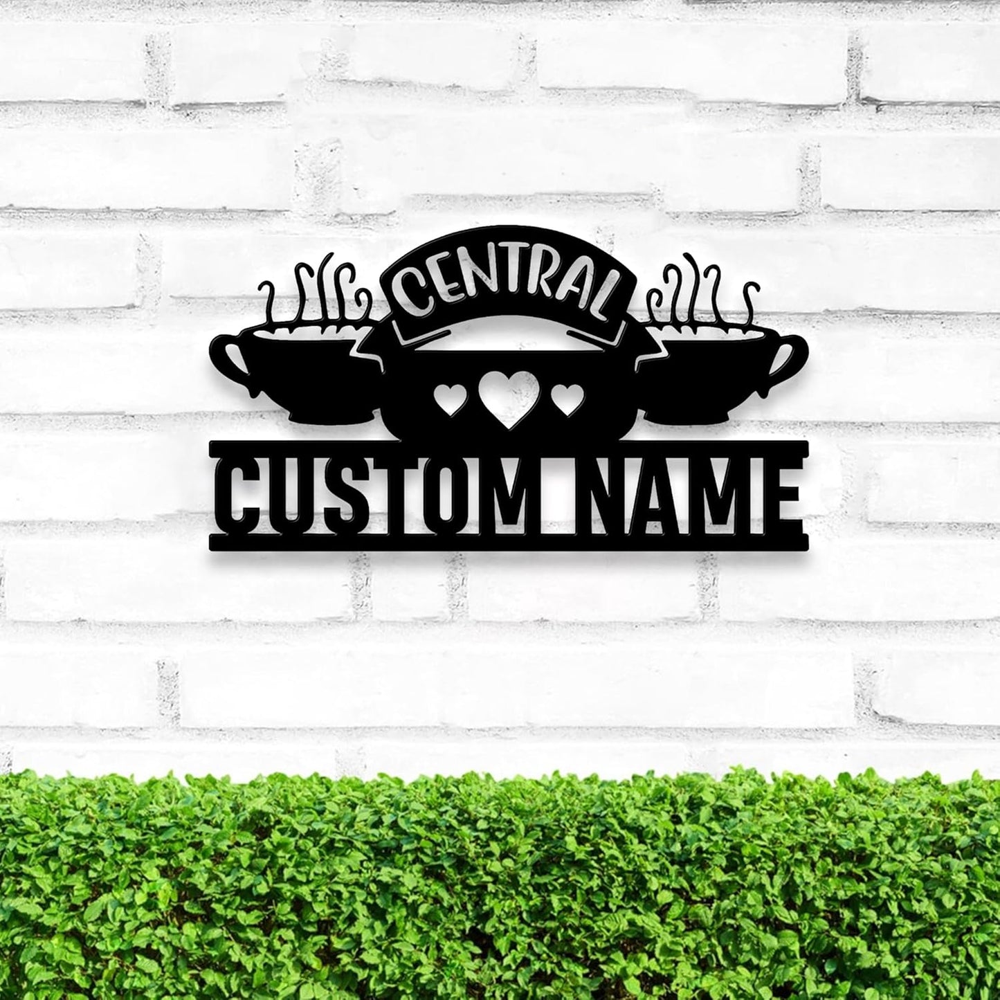Custom Friends Coffee Central Wall Decoration, Gift For Coffee Lovers, Laser Cutting Metal Sign, Outside Wall Hanging, Home Decor, Birthday Gift, Christmas Gift