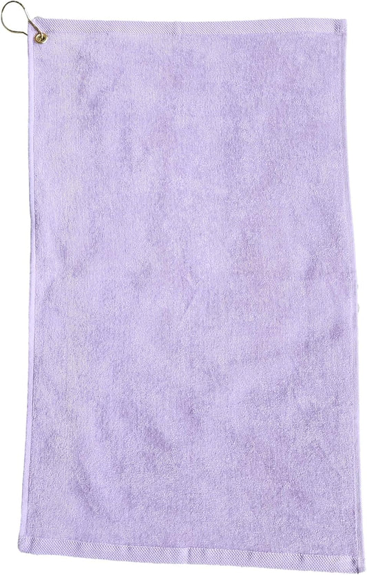 Cotton Golf Bag Towel with Clip (Lavender)