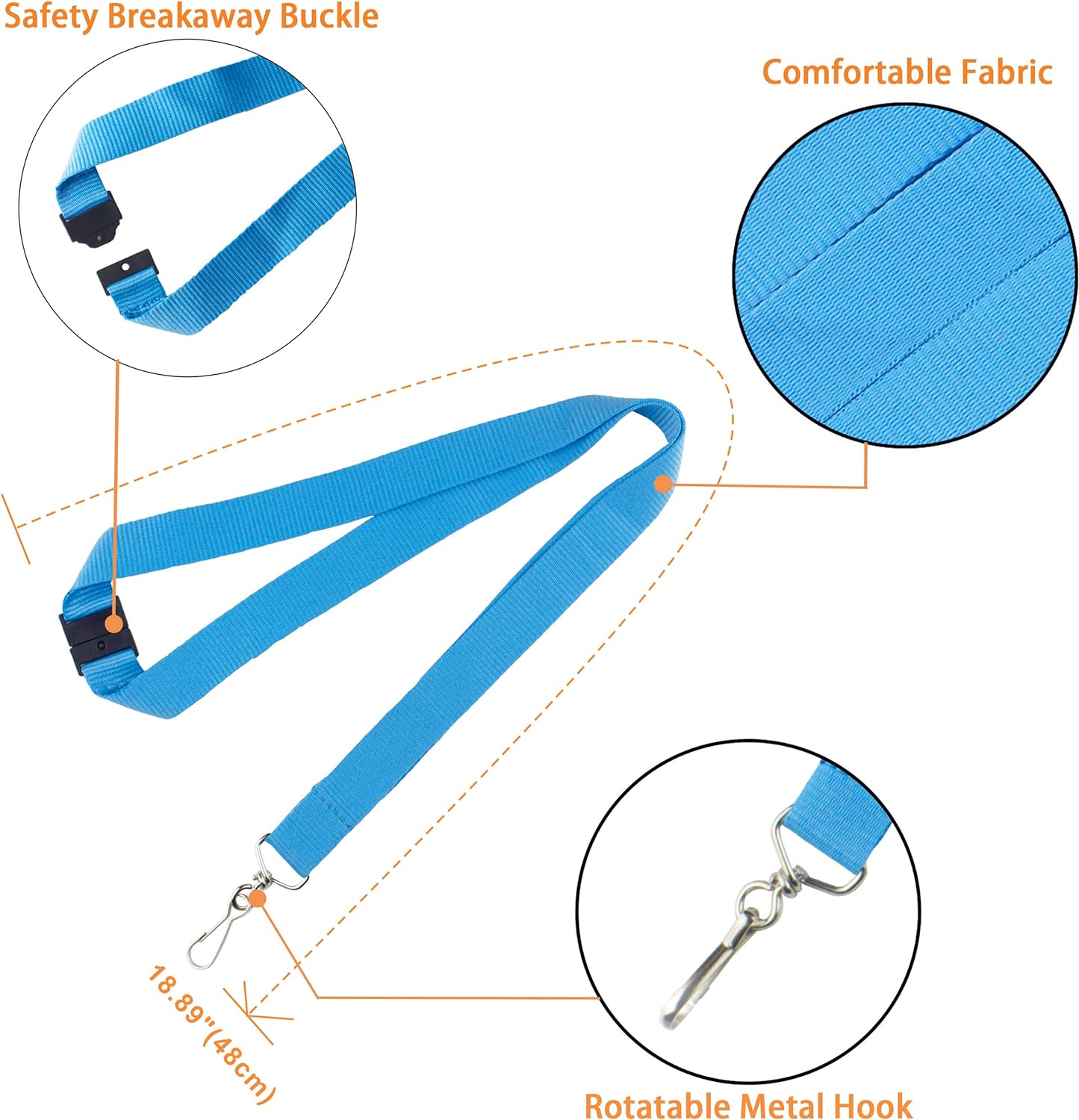 12 Pack Breakaway Lanyards, Durable Neck Straps for Schools, Office, Cruise, Rose Red