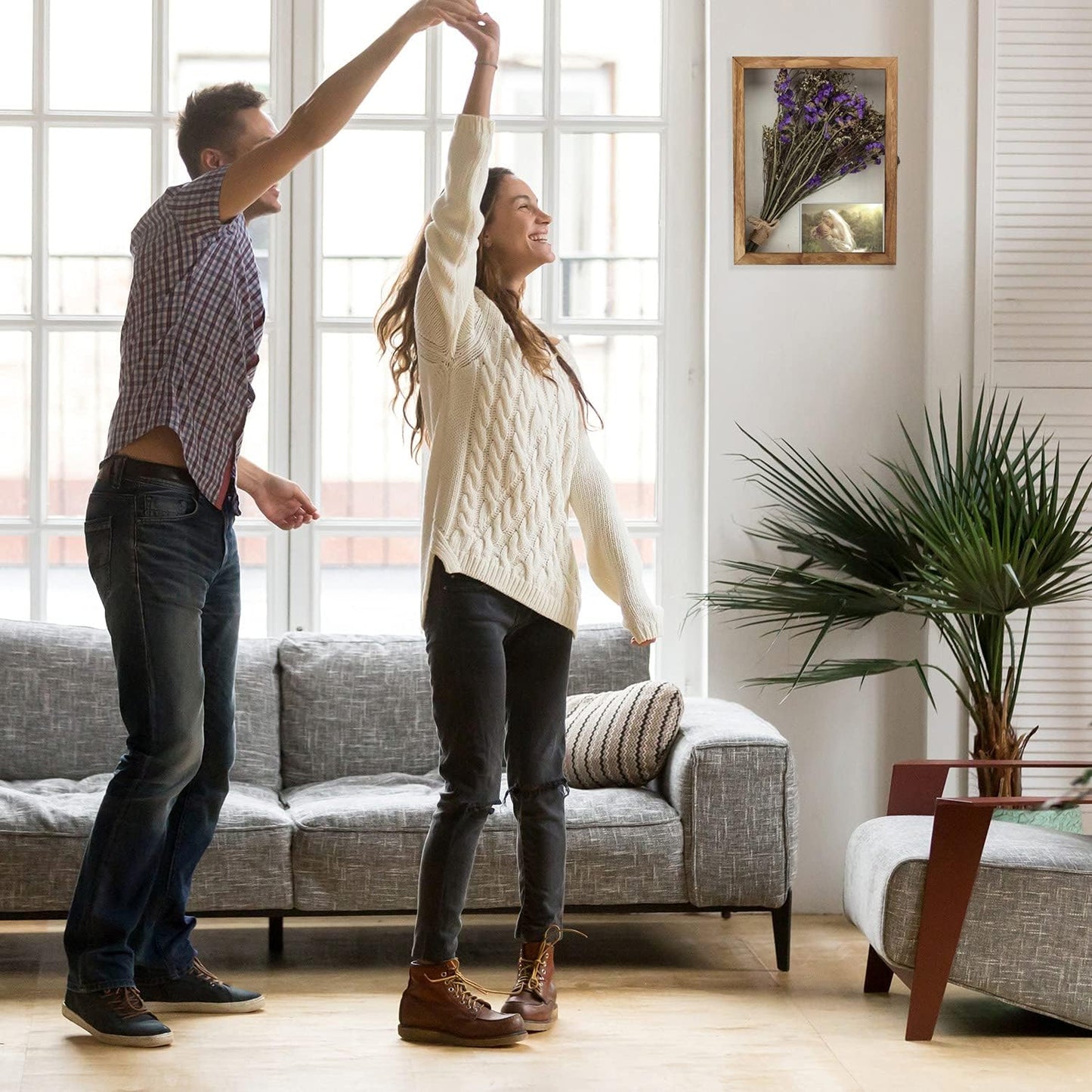 TJ.MOREE Shadow Box Display Case 11 x 14 Shadowbox Frame with Linen Back Memorabilia Bouquet Medals Photos Memory Box for Keepsakes