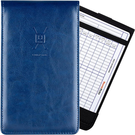 Handy Picks Leather Golf Scorecard Holder | Yardage Book Cover | Scorecard n Pencil Included