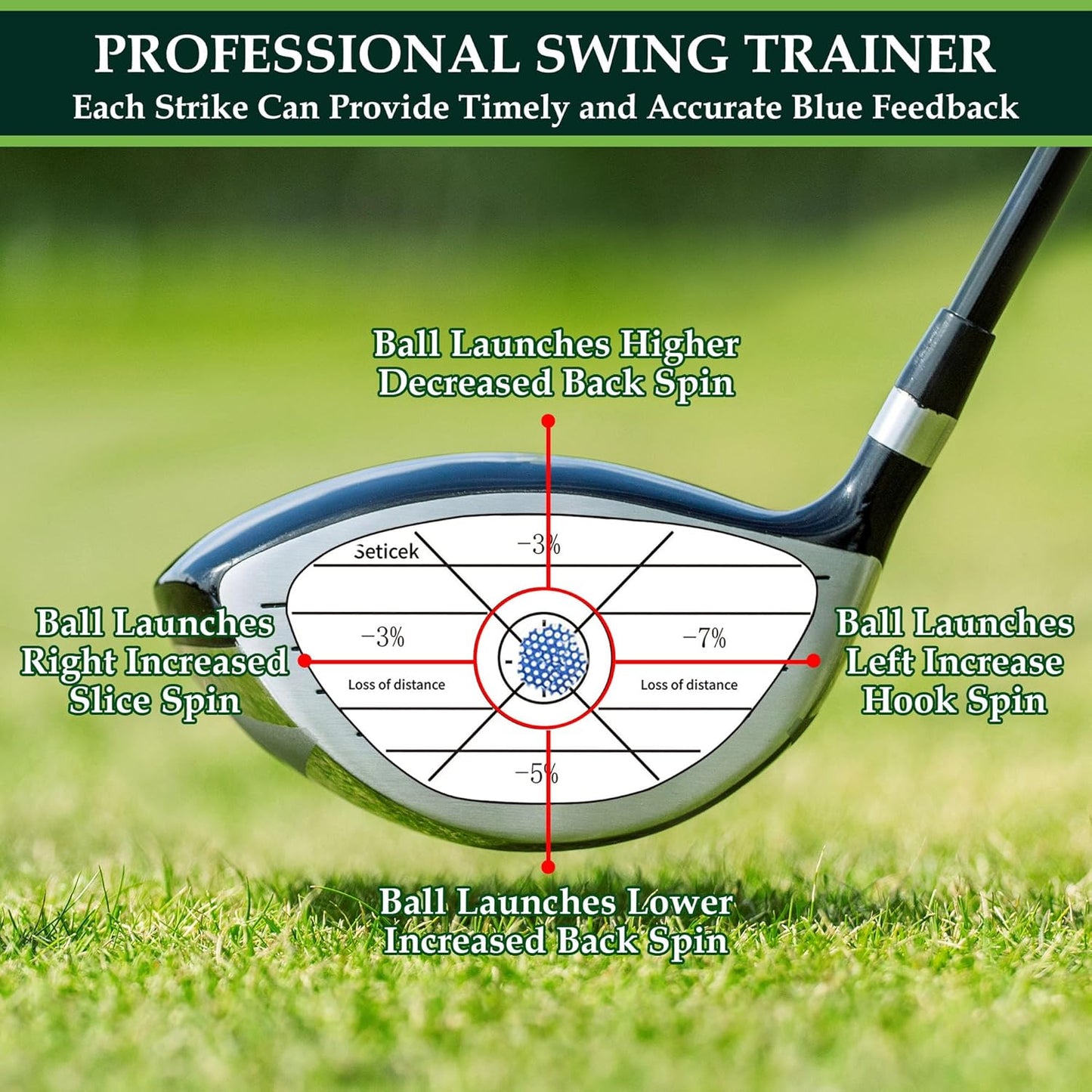 Golf Impact Tape Labels,High-Resolution Strike Stickers for Wood,Iron & Fairway Clubs,Self-Teaching Sweet Spot and Consistency Analysis,Useful Training Aid Improve Ball Striking