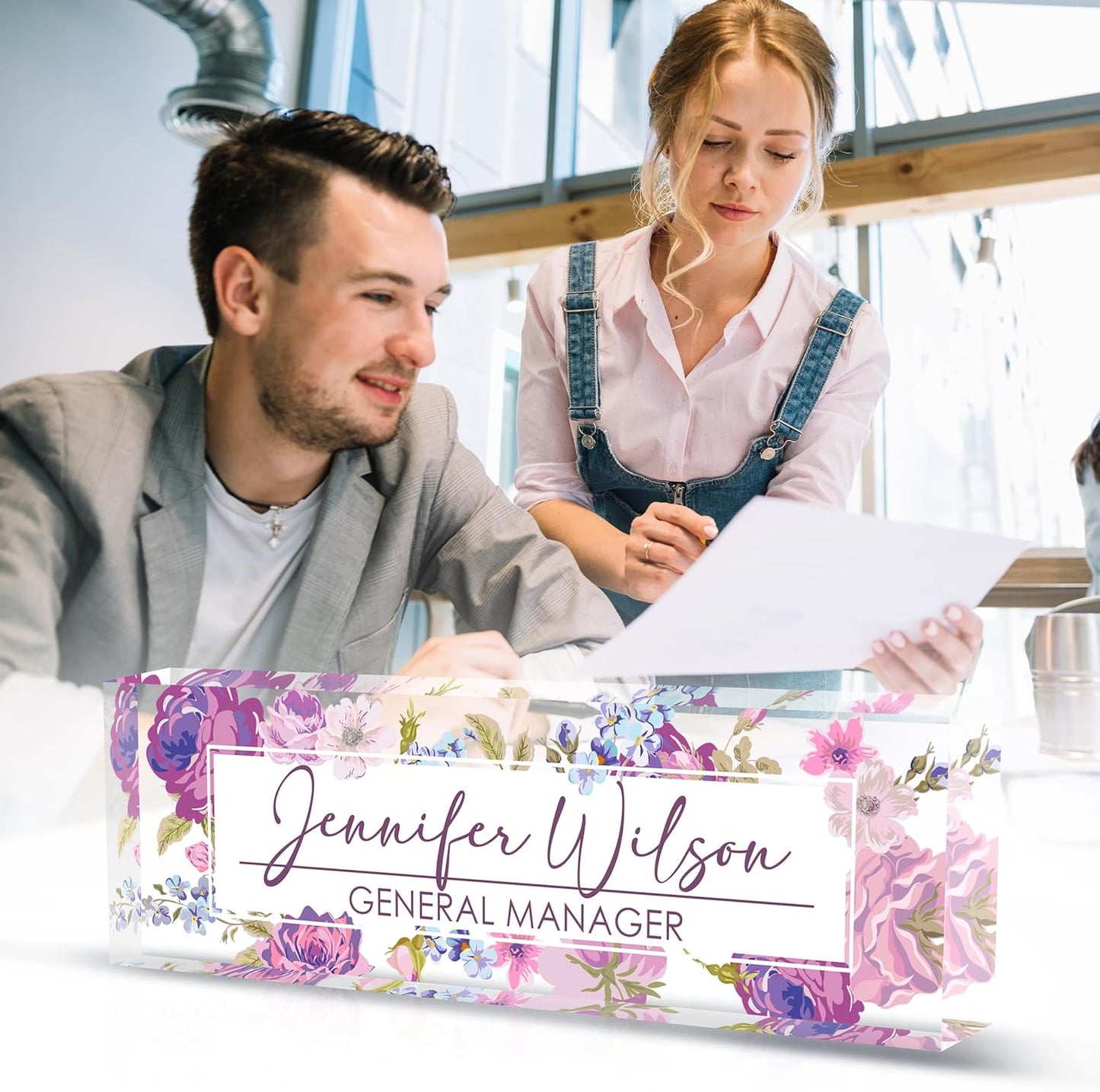 Desk Name Plate Personalized, Name Plate for Desk, Office Desk Decor for Women & Men, Employee Appreciation Gifts The Office Gifts for Boss, Lawyer, Manager, Teacher, Nurse