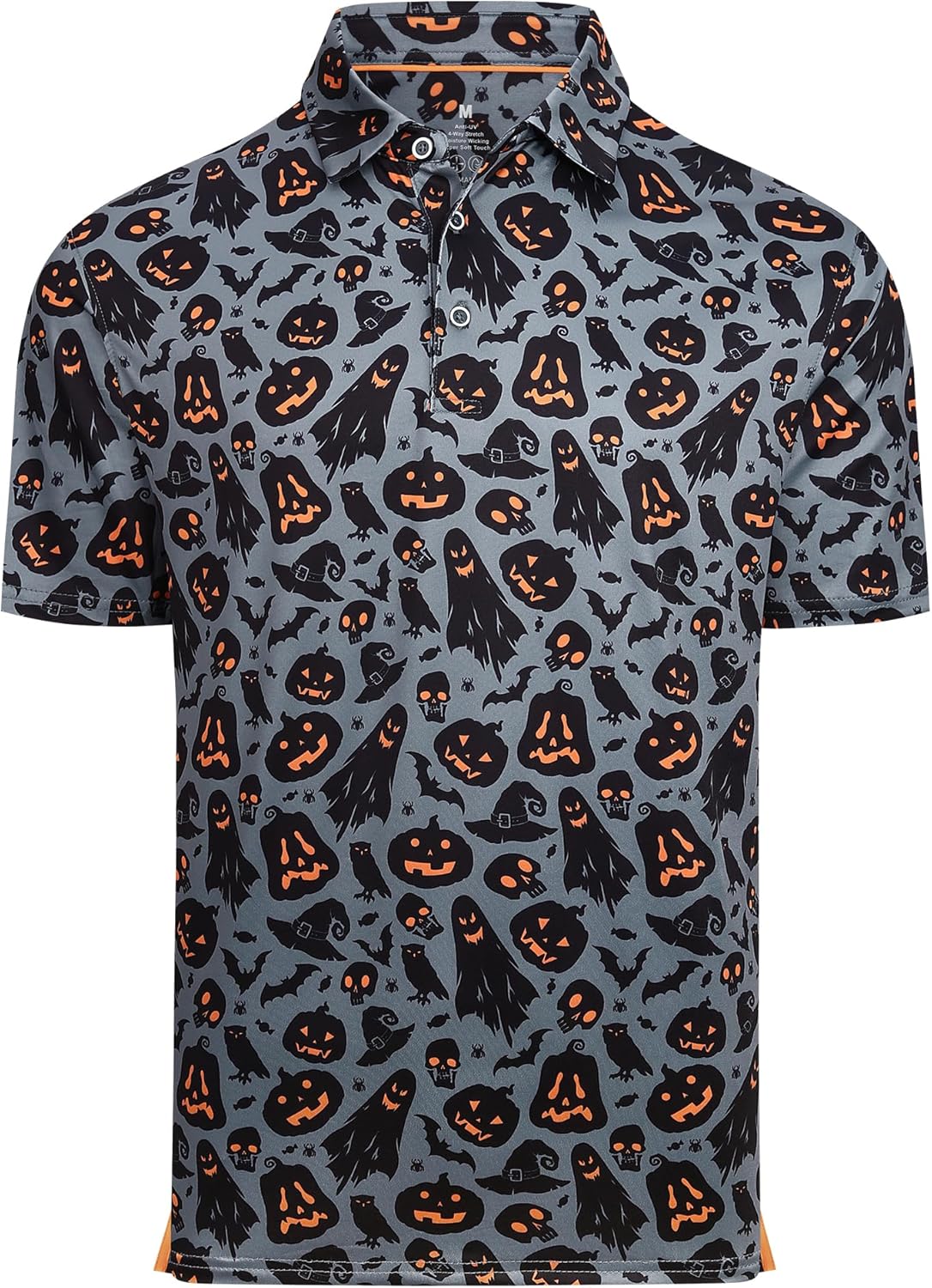 Alex Vando Mens Hawaiian Golf Shirt Moisture Wicking Digital Print Golf Shirts for Men