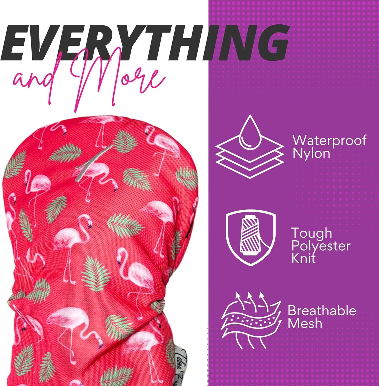 Taboo Fashions Resort Collection Golf Club Covers for Women - Numbered Golf Headcovers Set for Driver, Fairway and Hybrid Clubs - Weather Resistant, Pack of 4