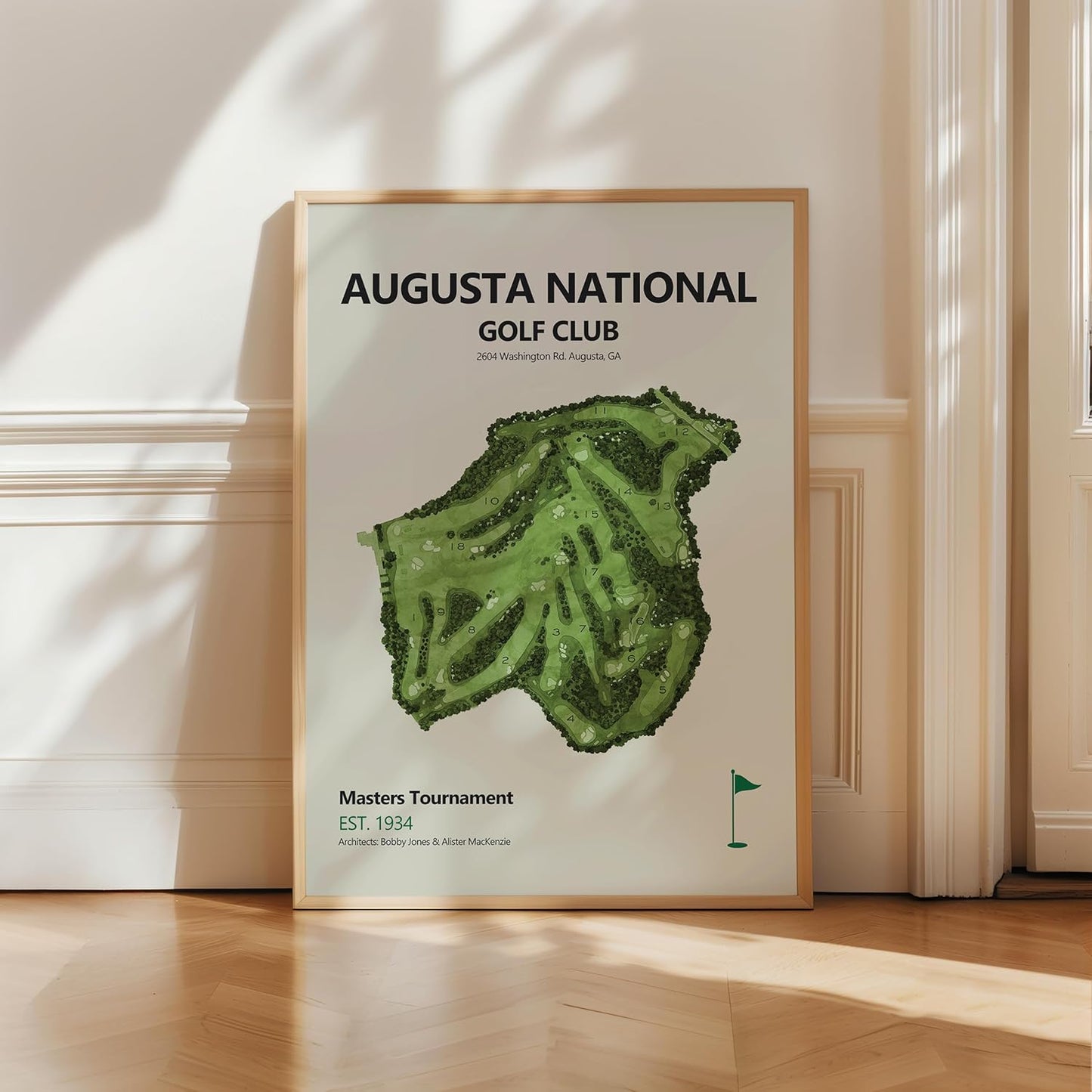 Golf Course 12 Piece Wall Collage Set, Premium Giclee Fine Art Prints - Augusta, Oakmont, Pinehurst, Golf Course Posters, Golf Wall Art, Aesthetic Poster for Home Office Decor, Ready to Frame