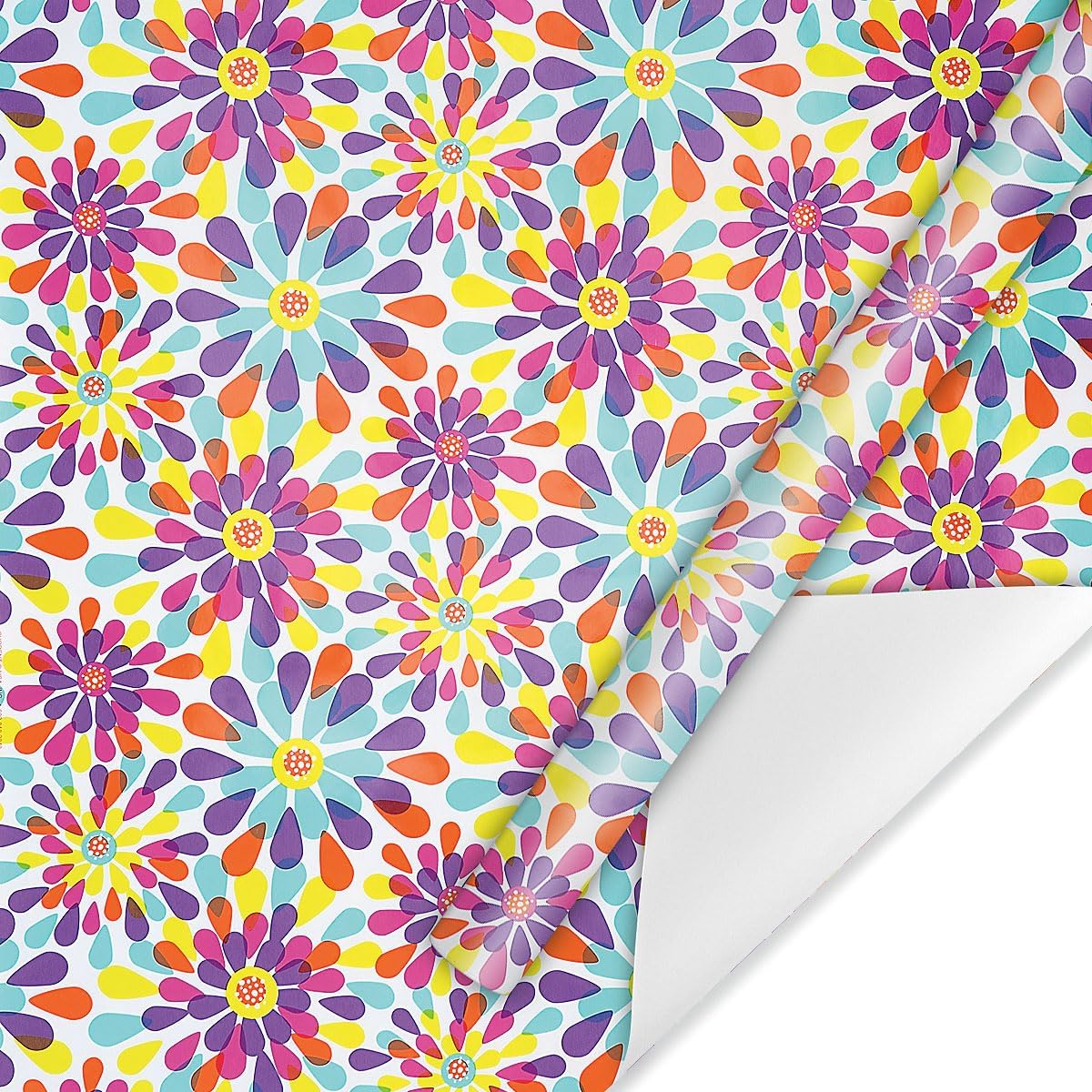 Current Color Splash Jumbo Rolled Birthday Gift Wrap (1 Giant Roll, 61 sq. ft.) Peek-Proof, For Birthdays, Graduations, Baby Showers and More