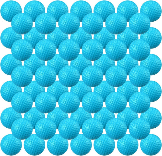 Junkin 80 Pcs Foam Golf Balls Rubber Practice Balls Realistic Feel and Flight Sport Training for Indoor or Outdoor Backyard Golf Training