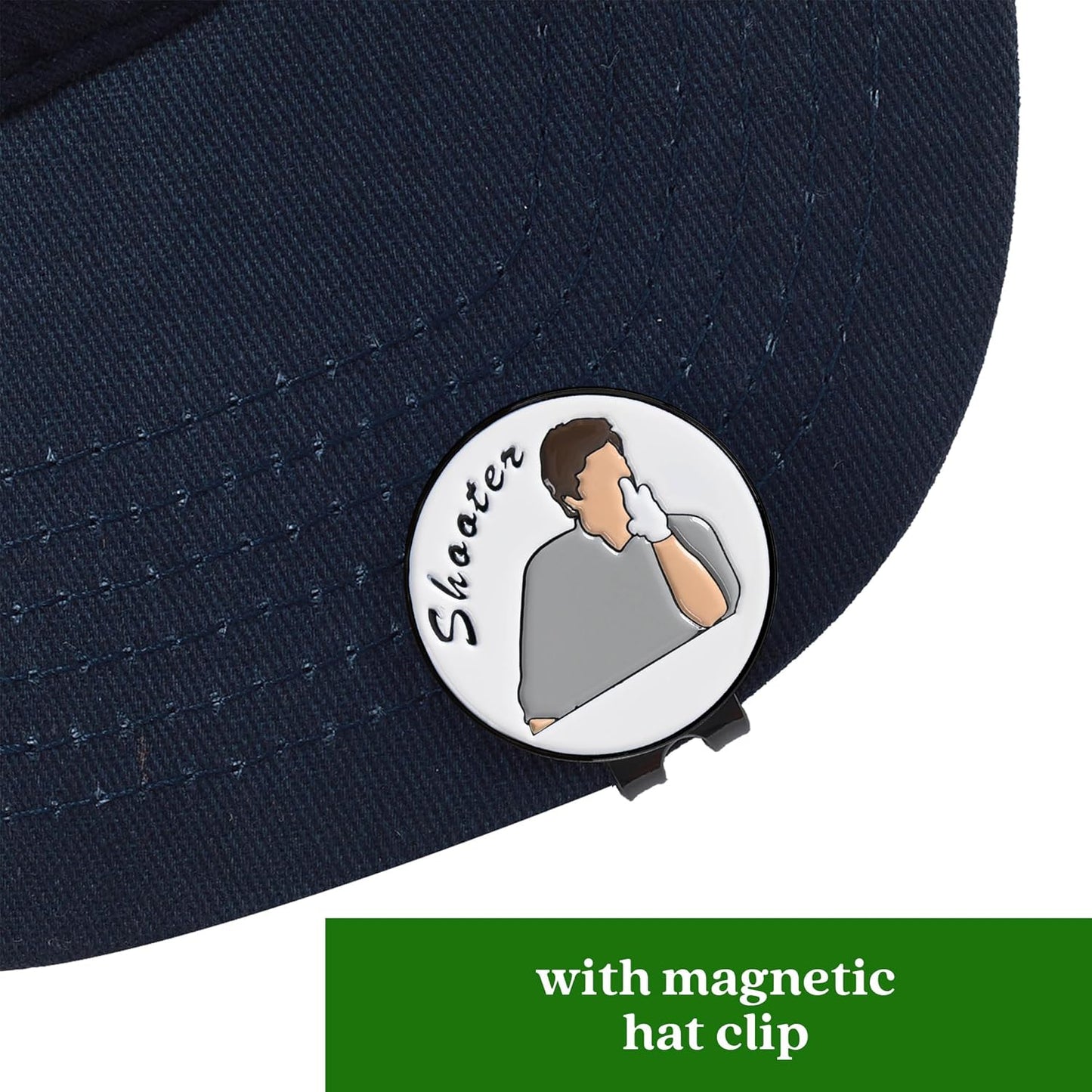 ZEETY Funny Golf Ball Marker with Magnetic Hat Clip – Golf Accessories for Men and Women, Great Golf Gift for Players with Attitude