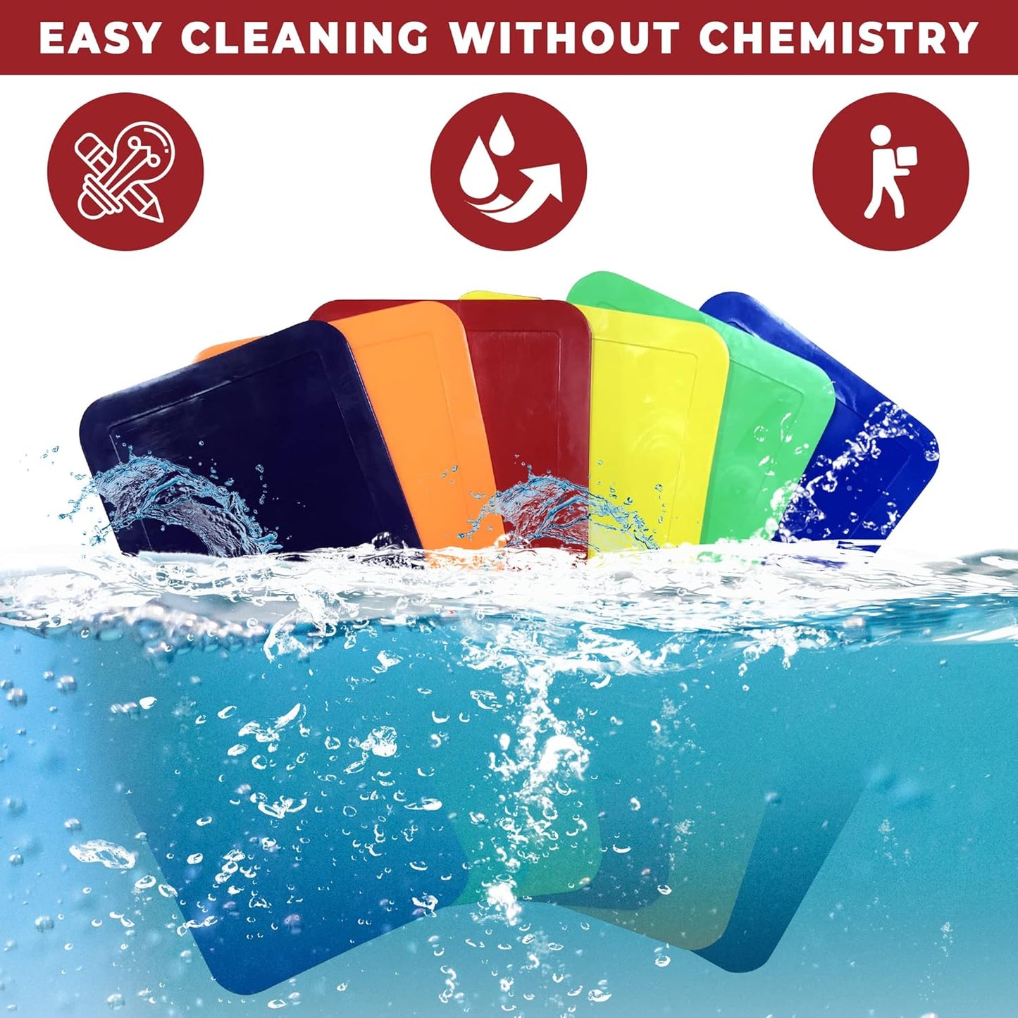 9 Inch Square Poly Vinyl Spot Markers – Training Drills with School Gyms, Sports Teams, Track and Field, Basketball, Football, Soccer, Baseball, Preschool, Kindergarten – Set of 12