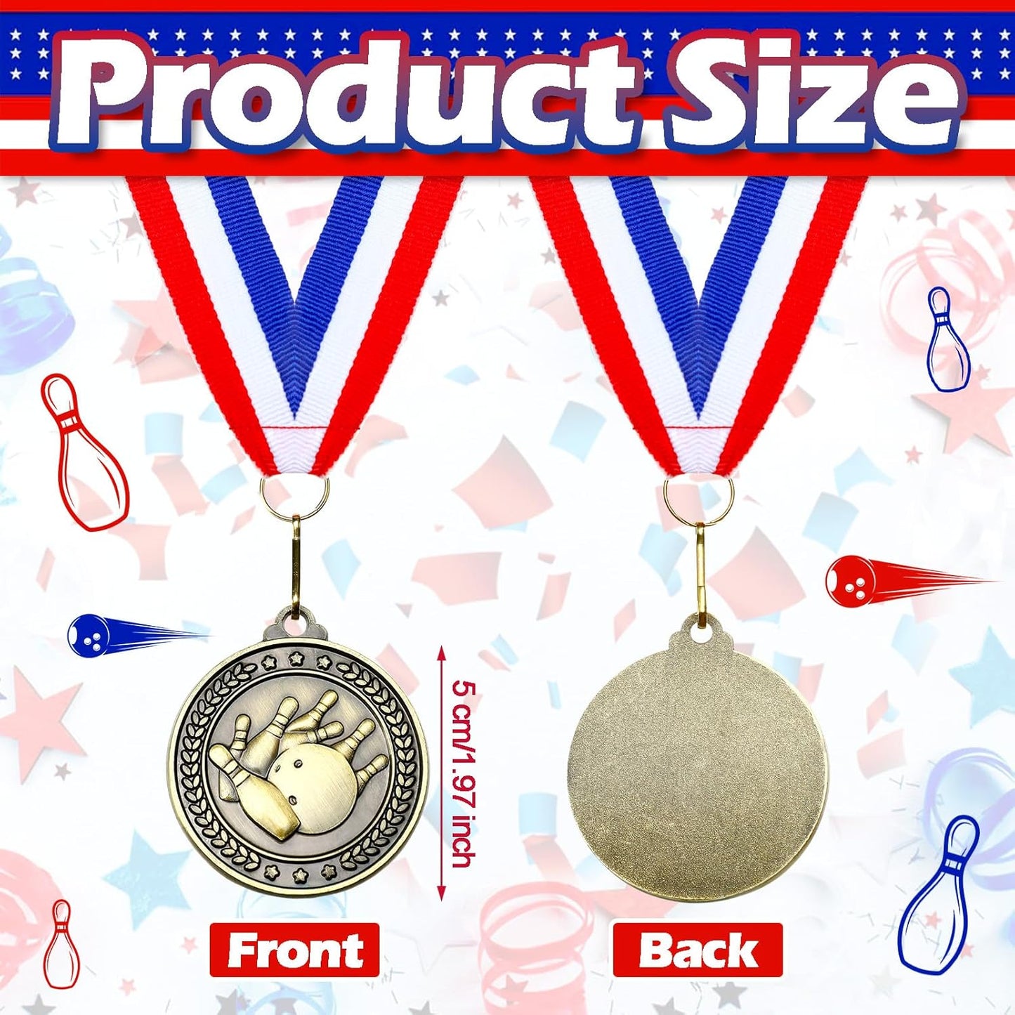 Remuuly 30 Pcs Gold Medals Bulk 2'' Basketball Soccer Baseball Volleyball Football Lacrosse Kickball Cheer Bowling Trophy Medals for Awards for Sports Participation Winner Gift